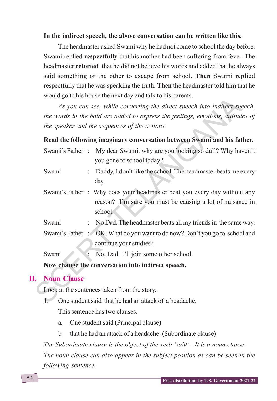TS SCERT Class 9 English (English Medium) Text Book - Page 64