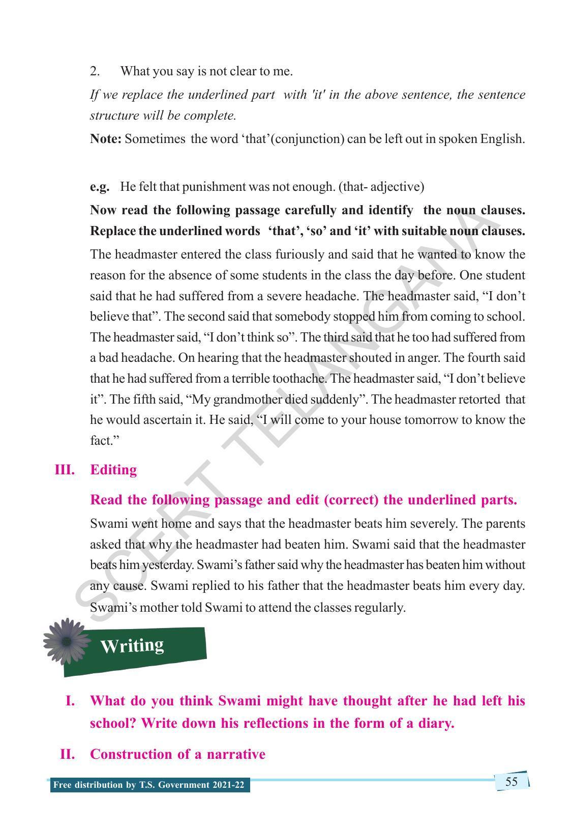 TS SCERT Class 9 English (English Medium) Text Book - Page 65