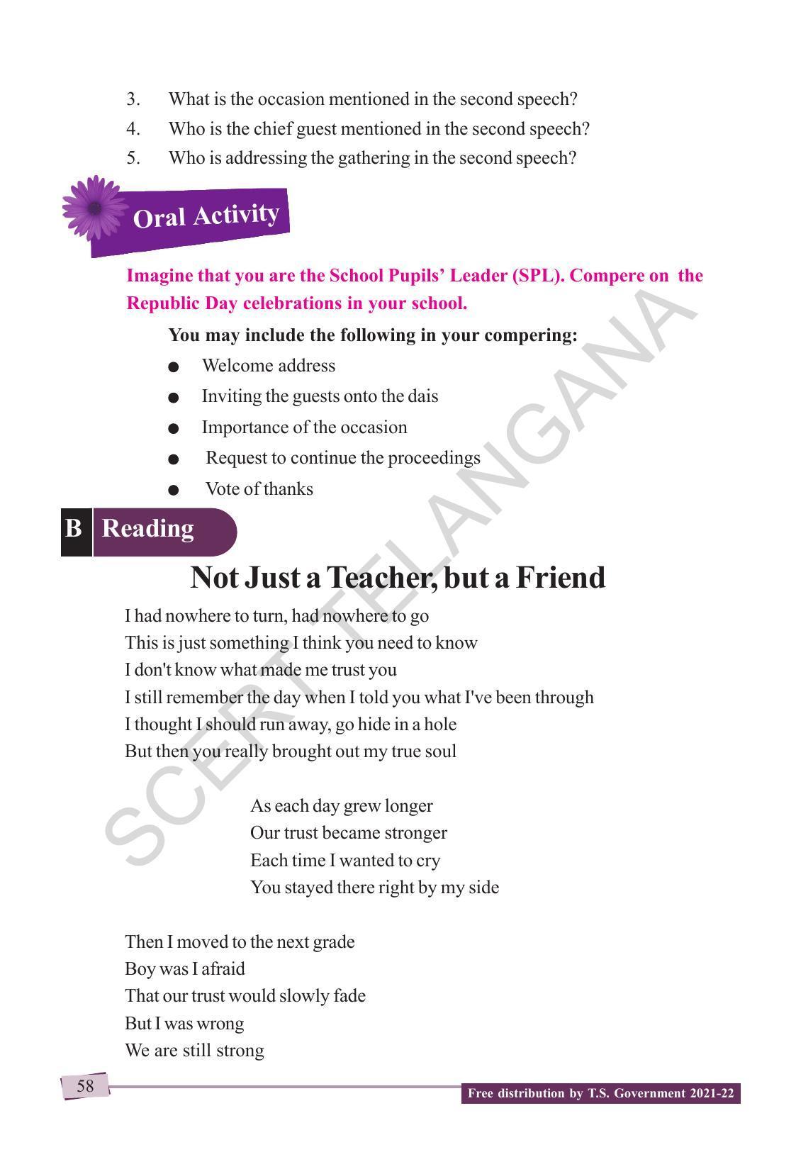 TS SCERT Class 9 English (English Medium) Text Book - Page 68