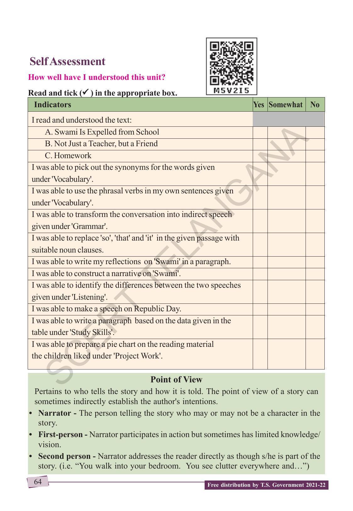 TS SCERT Class 9 English (English Medium) Text Book - Page 74