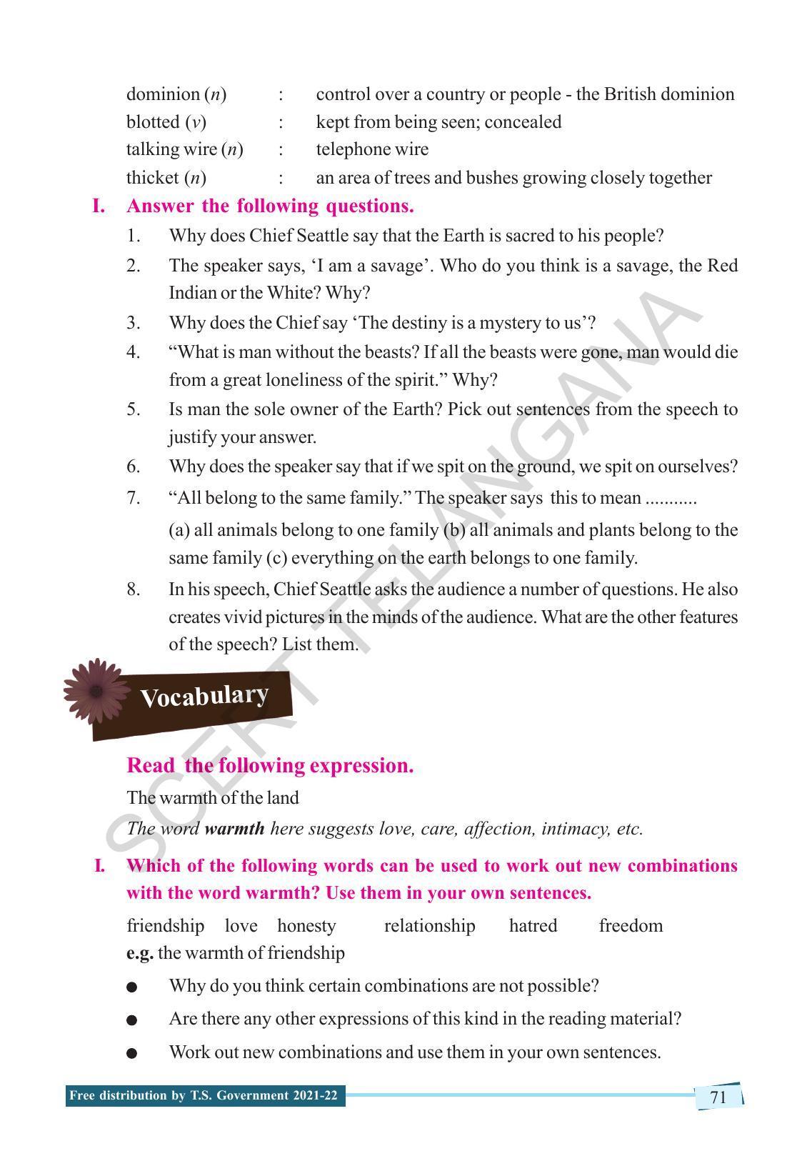 TS SCERT Class 9 English (English Medium) Text Book - Page 81