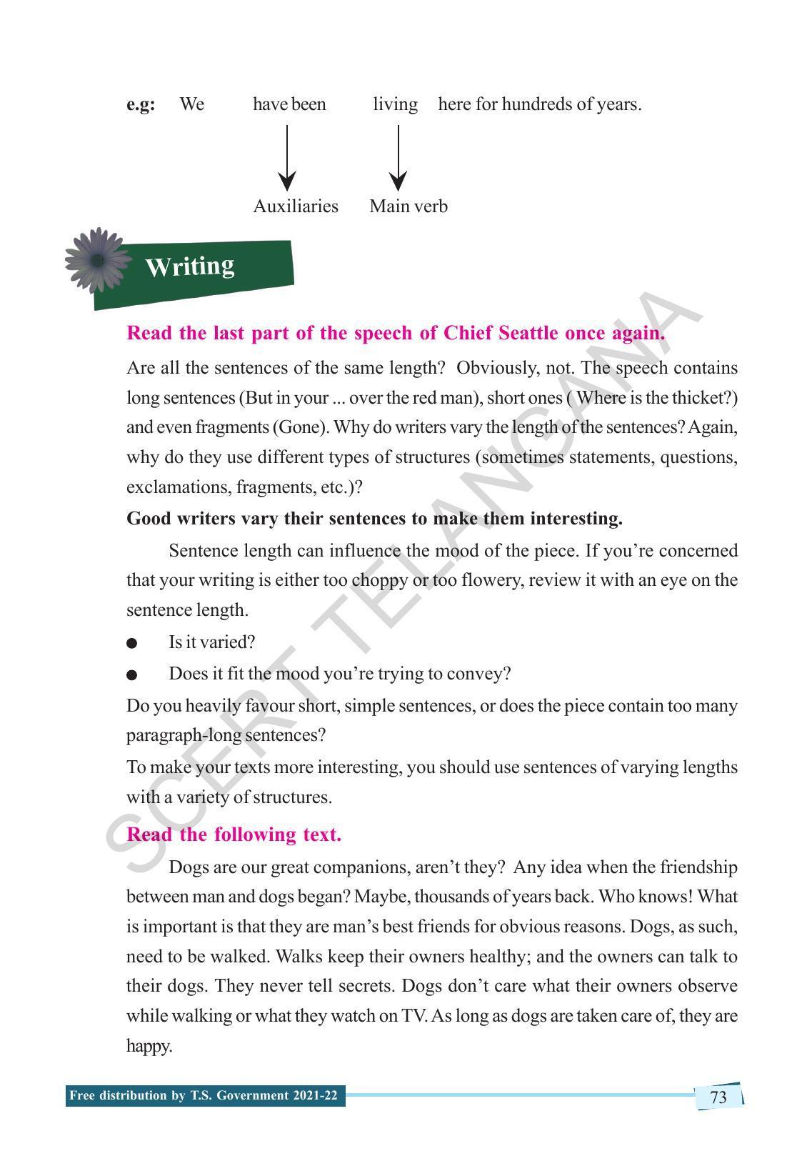 TS SCERT Class 9 English (English Medium) Text Book - Page 83