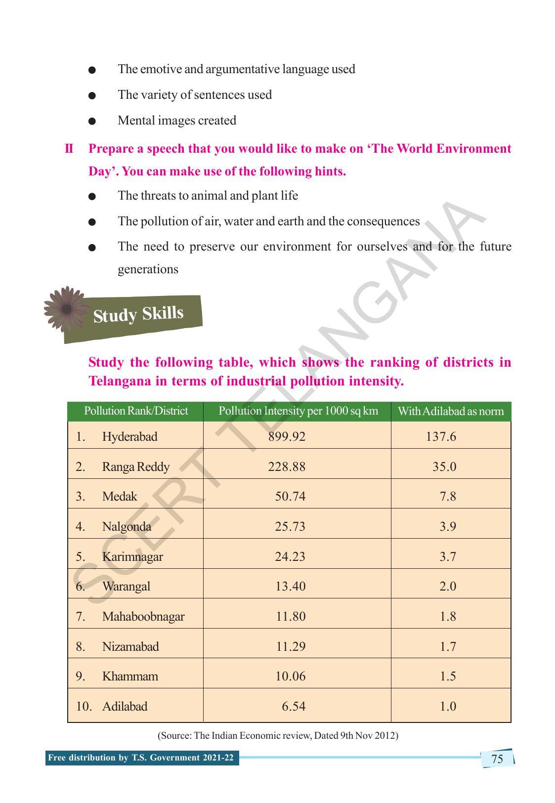 TS SCERT Class 9 English (English Medium) Text Book - Page 85