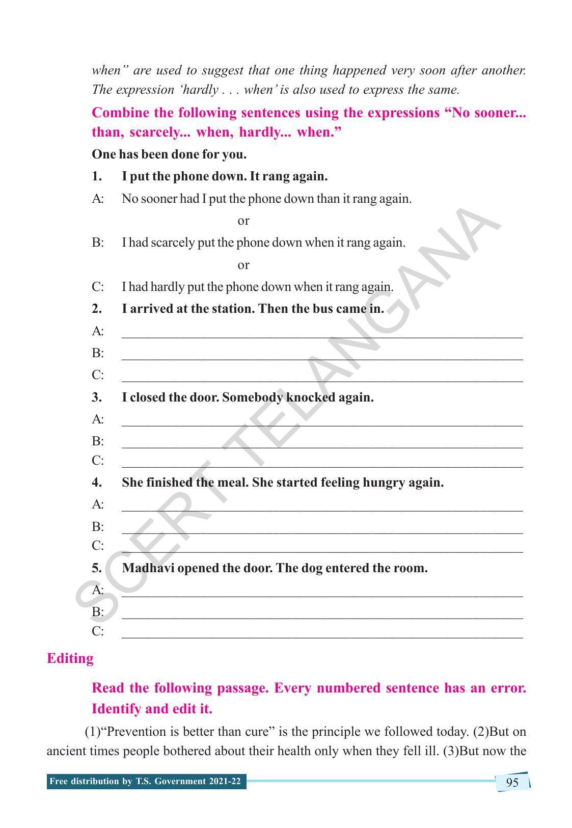 TS SCERT Class 9 English (English Medium) Text Book - Page 105