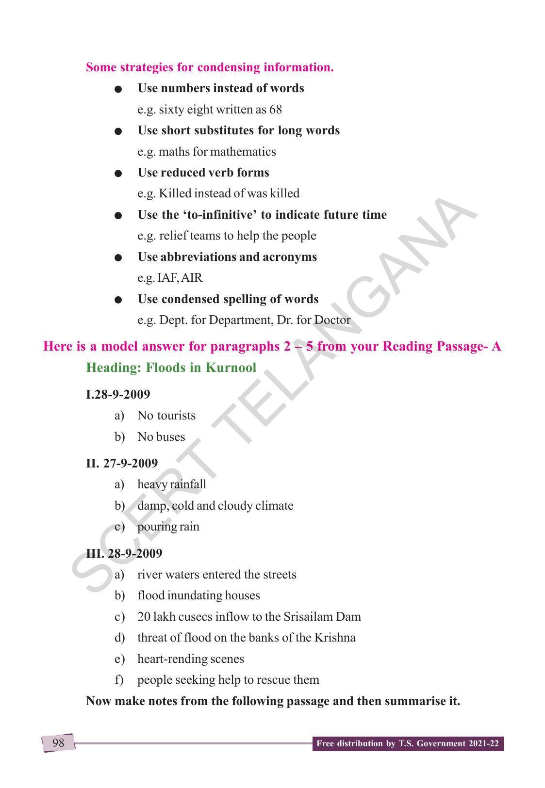 TS SCERT Class 9 English (English Medium) Text Book - Page 108
