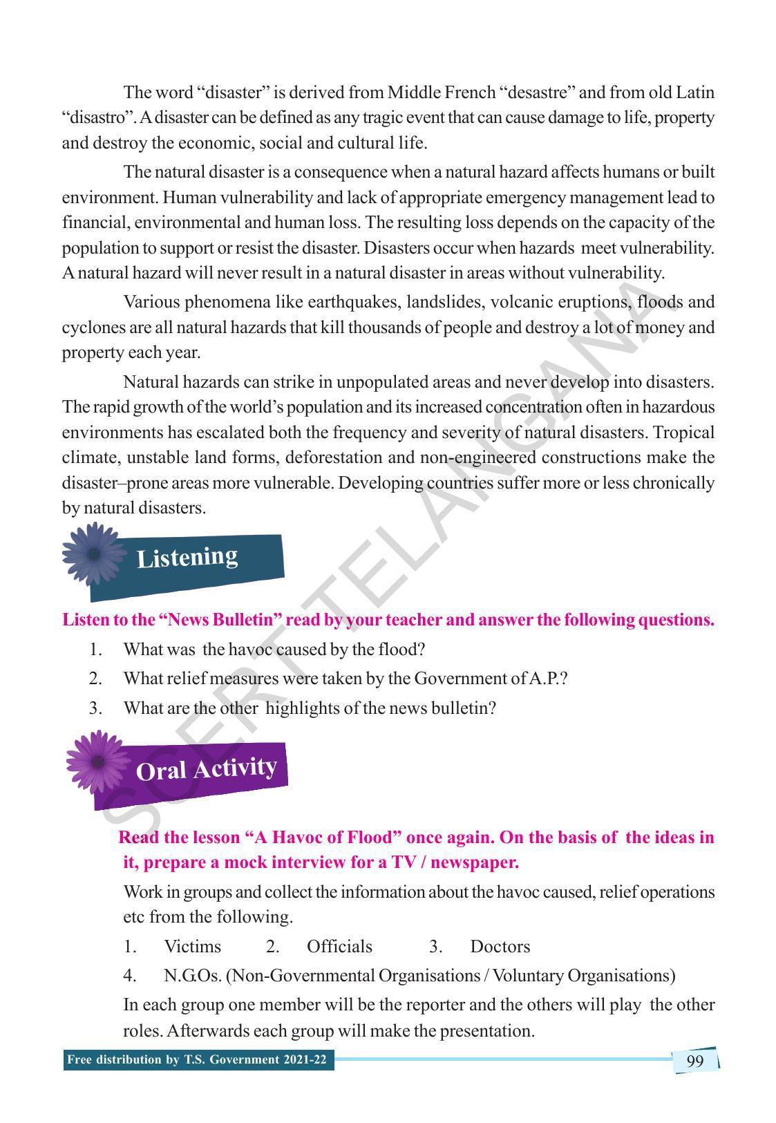 TS SCERT Class 9 English (English Medium) Text Book - Page 109