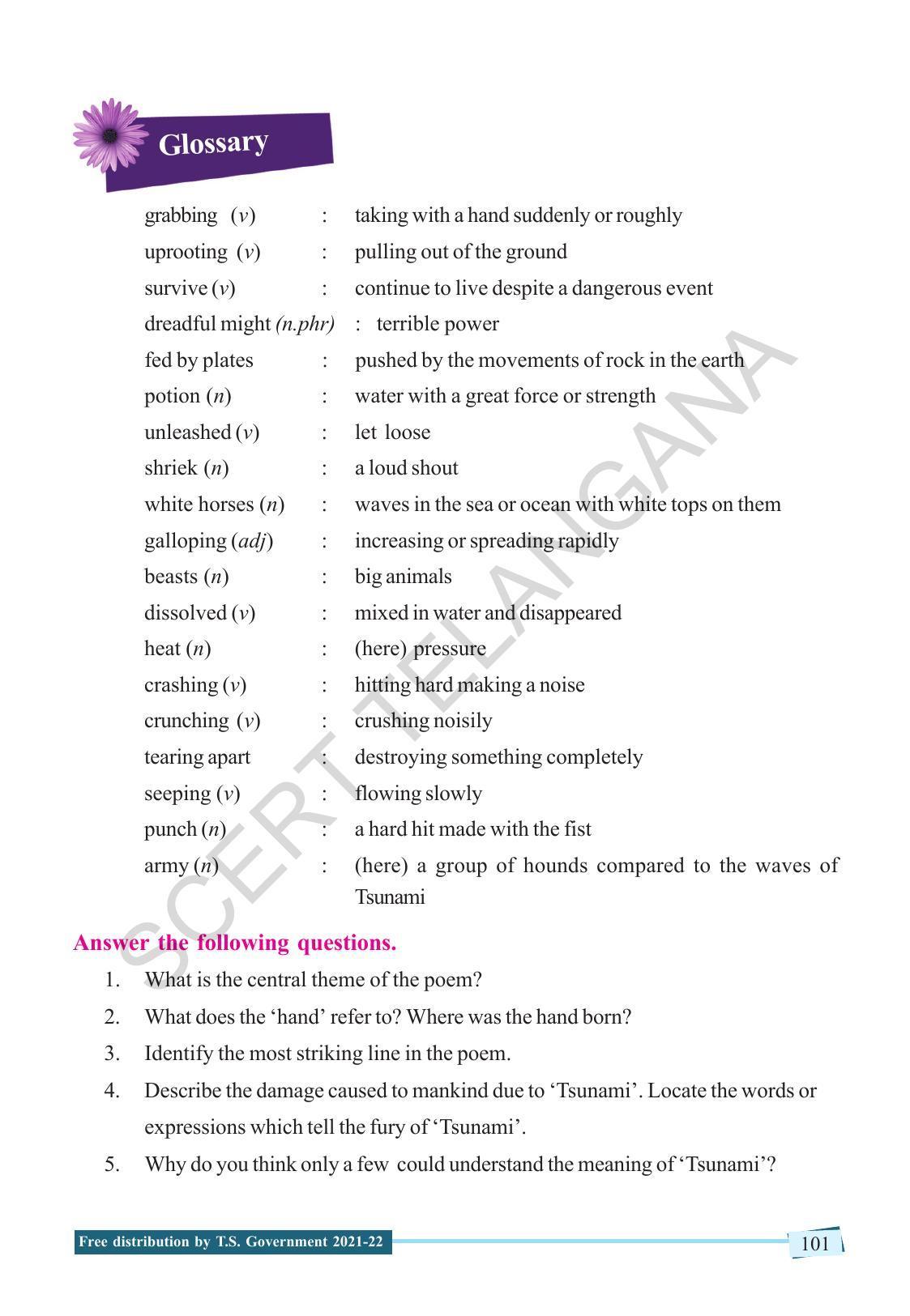 TS SCERT Class 9 English (English Medium) Text Book - Page 111
