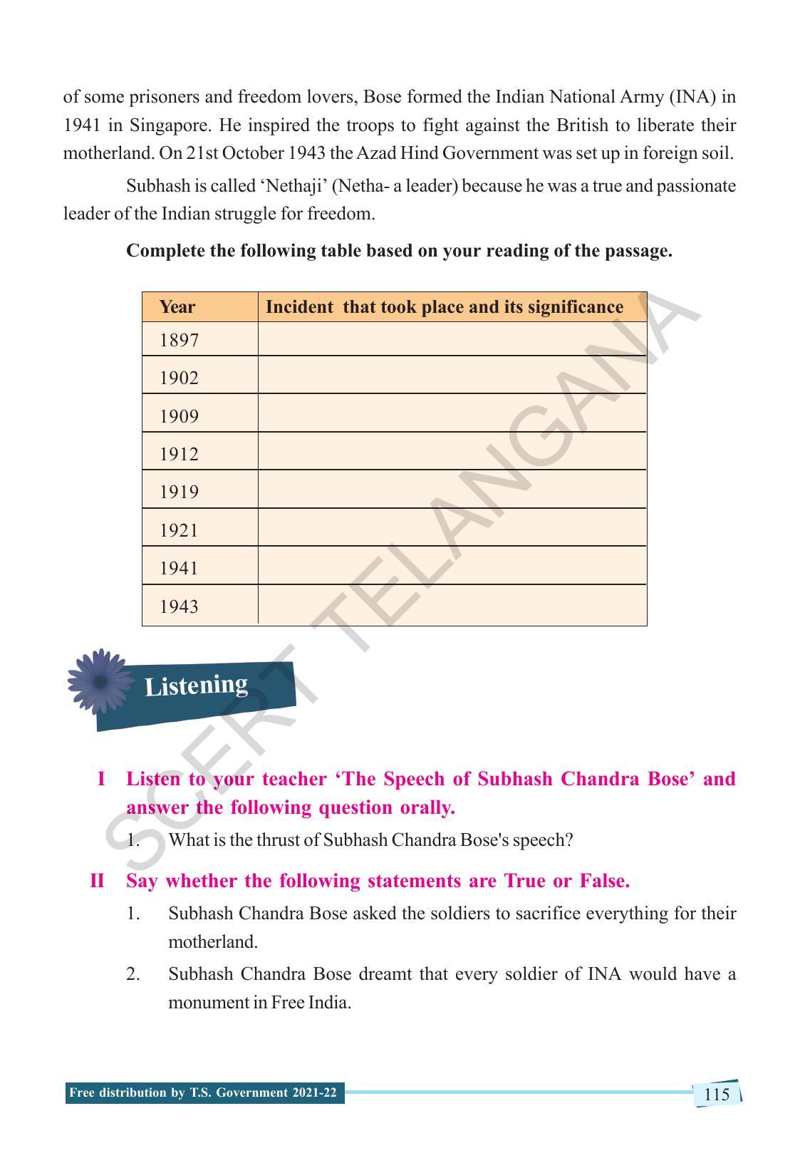 TS SCERT Class 9 English (English Medium) Text Book - Page 125