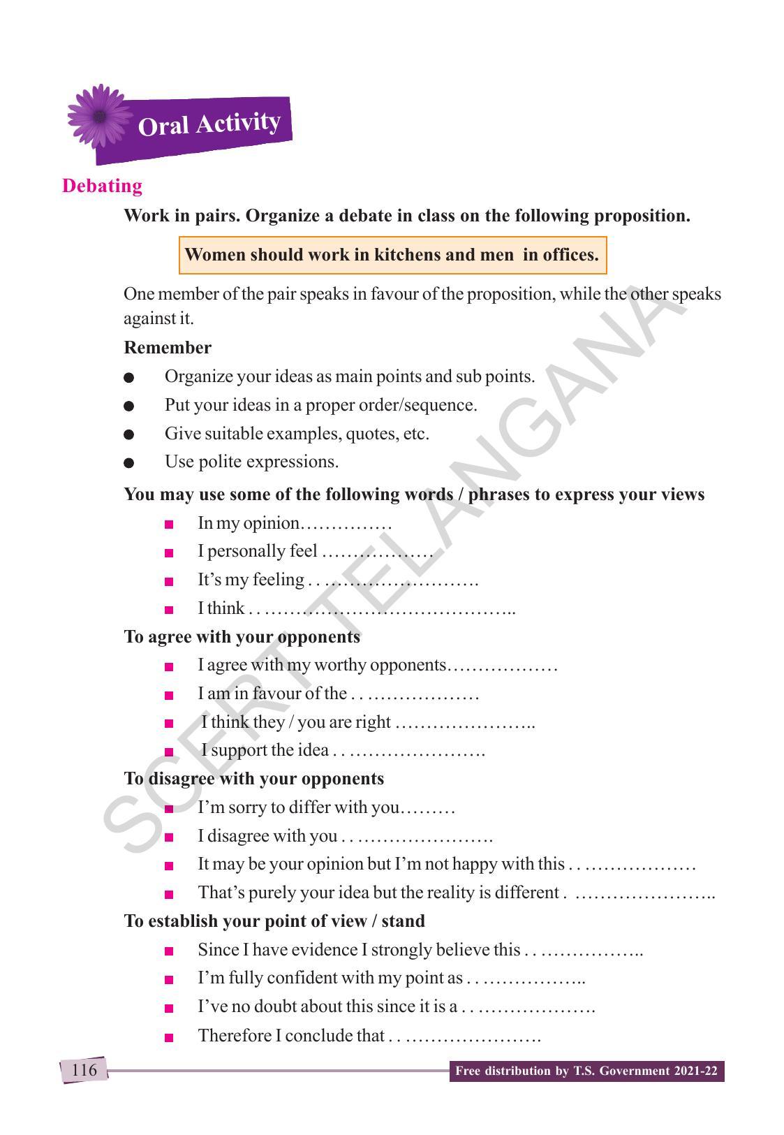 TS SCERT Class 9 English (English Medium) Text Book - Page 126