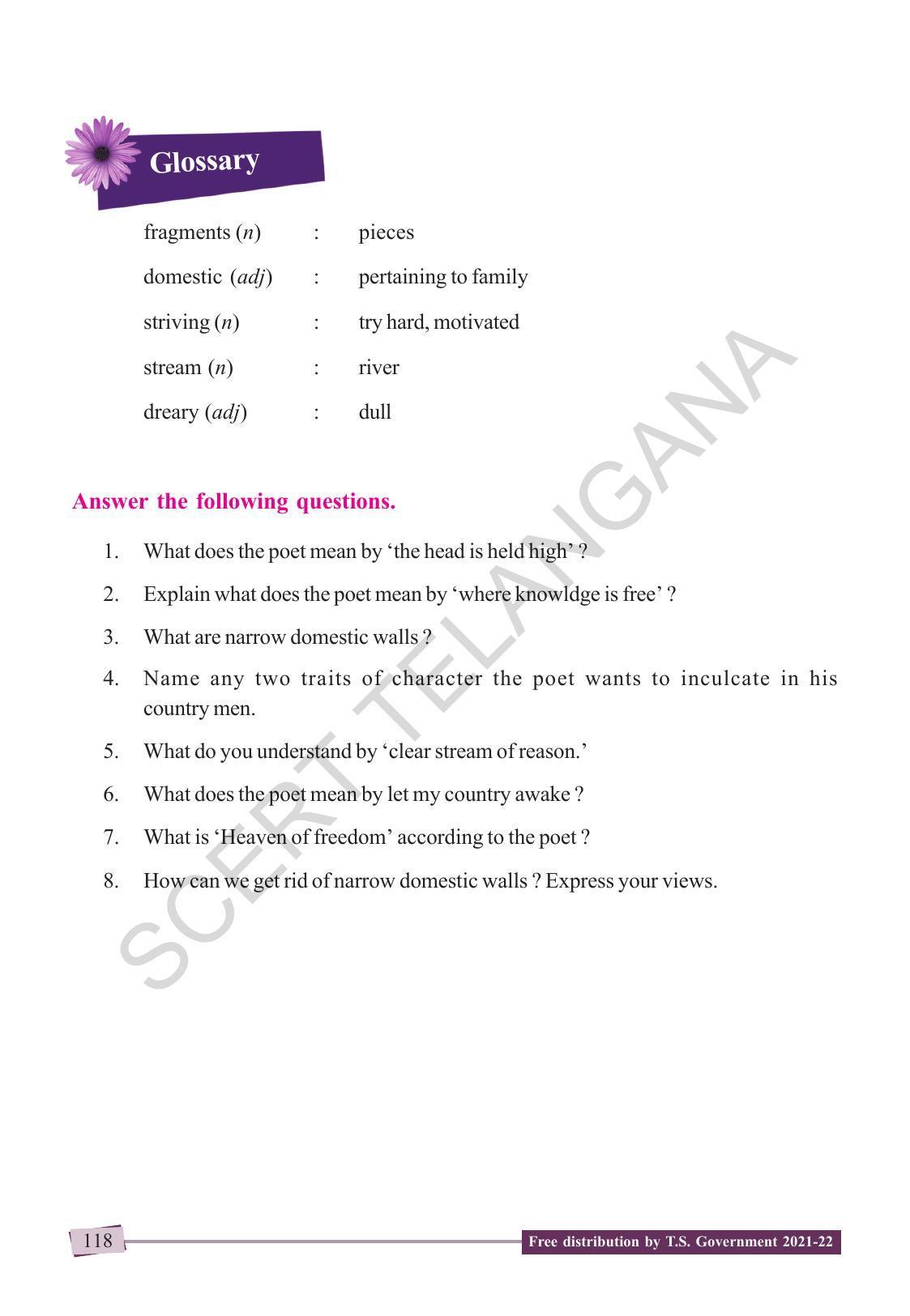 TS SCERT Class 9 English (English Medium) Text Book - Page 128