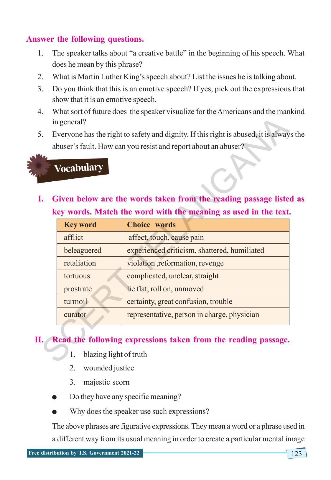 TS SCERT Class 9 English (English Medium) Text Book - Page 133