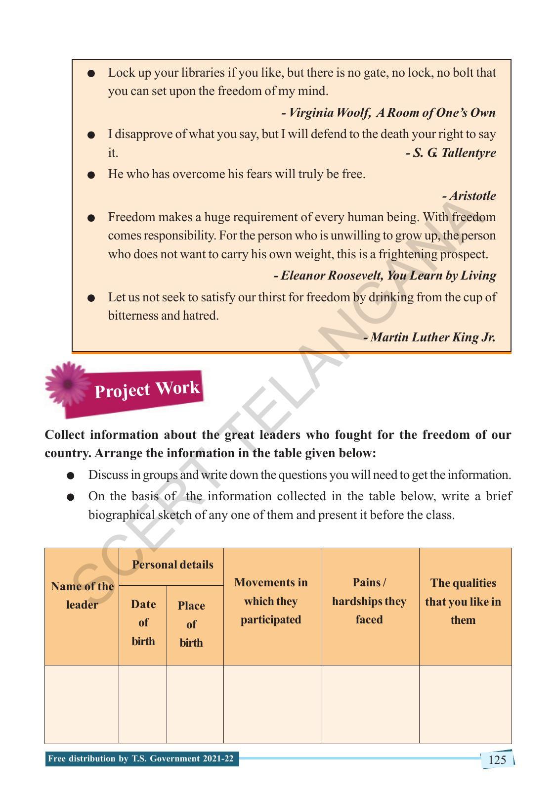 TS SCERT Class 9 English (English Medium) Text Book - Page 135