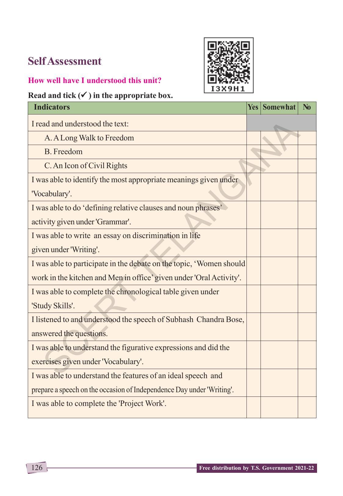 TS SCERT Class 9 English (English Medium) Text Book - Page 136