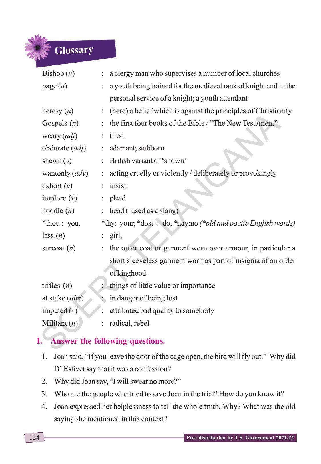 TS SCERT Class 9 English (English Medium) Text Book - Page 144