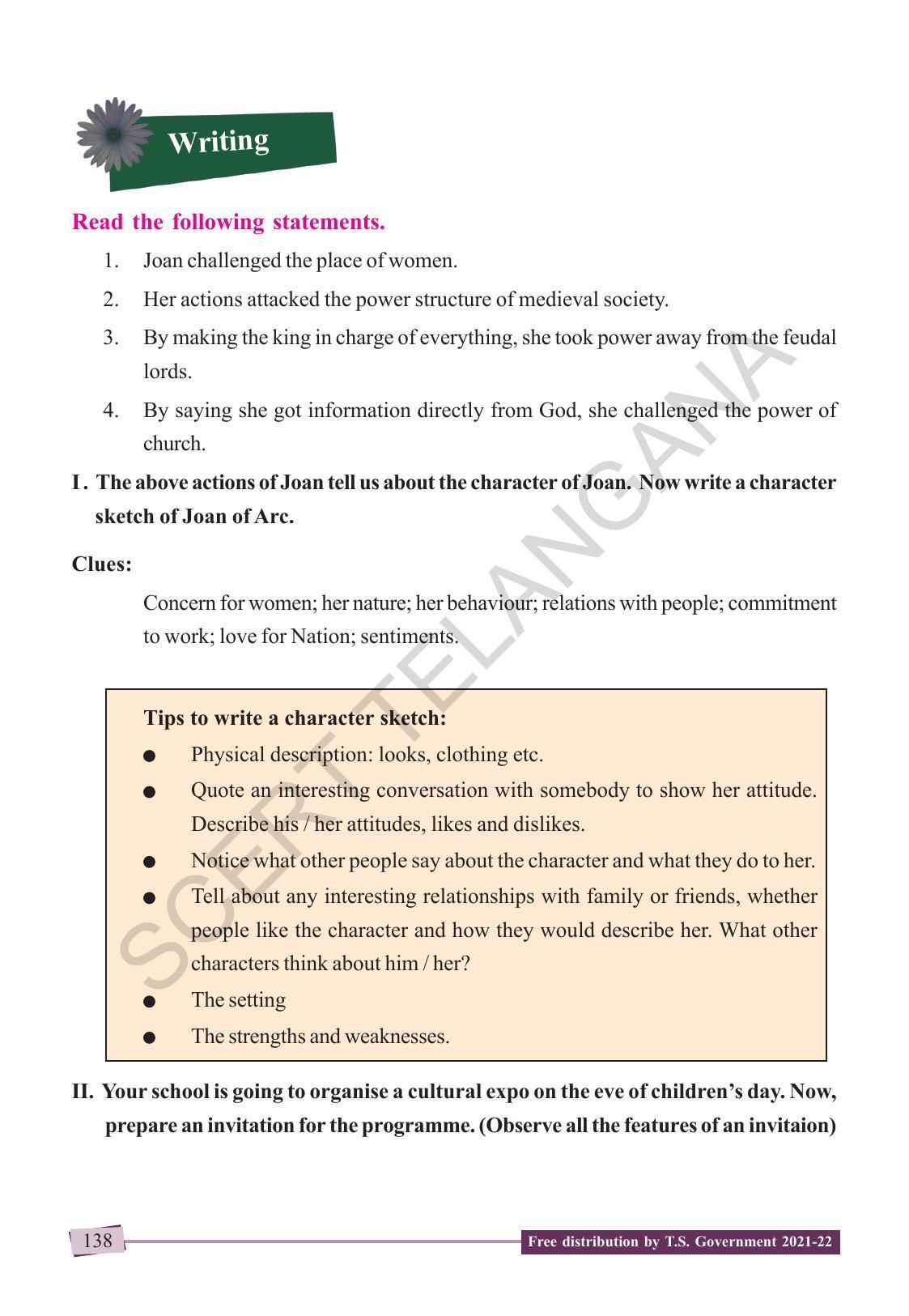 TS SCERT Class 9 English (English Medium) Text Book - Page 148