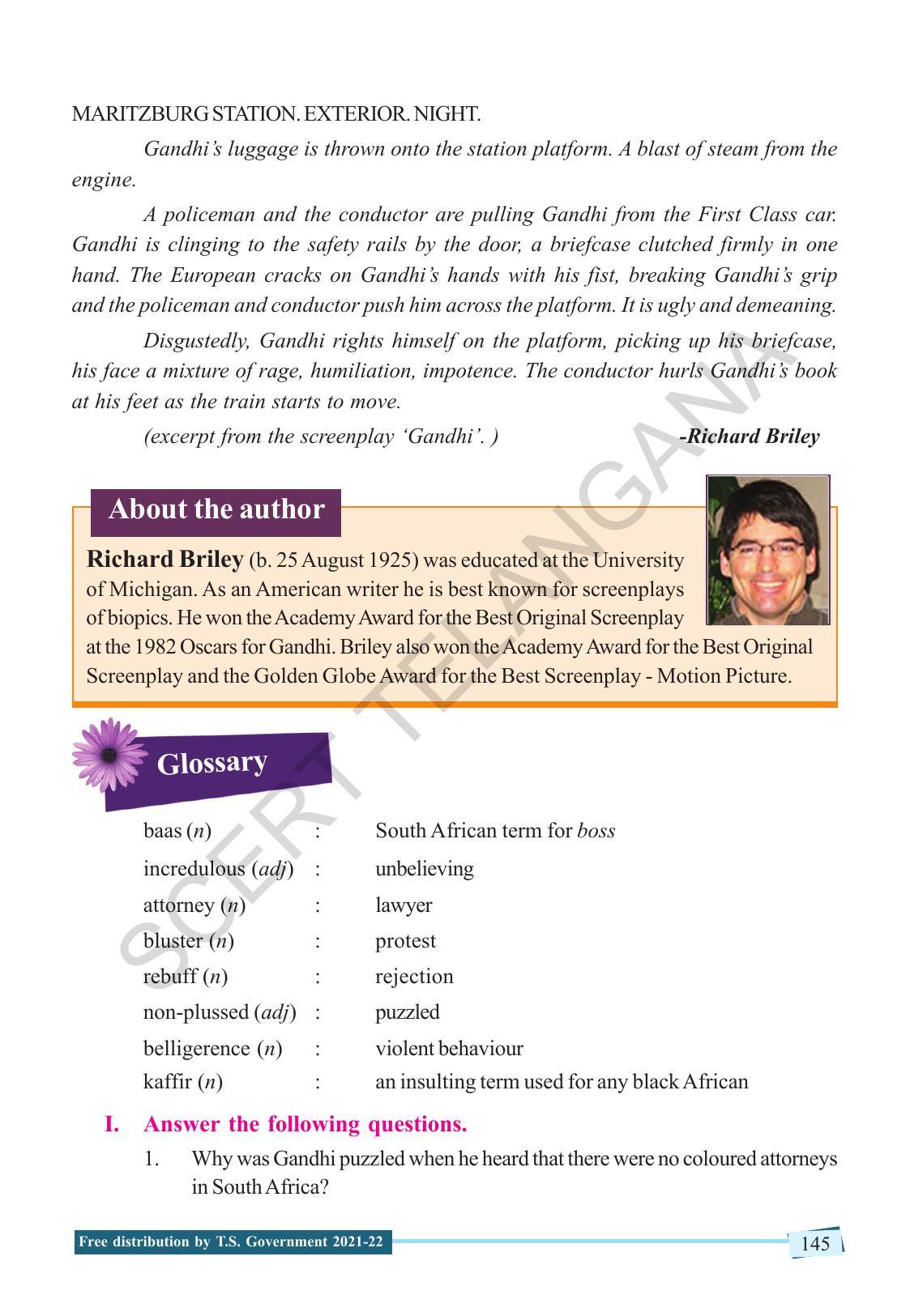 TS SCERT Class 9 English (English Medium) Text Book - Page 155