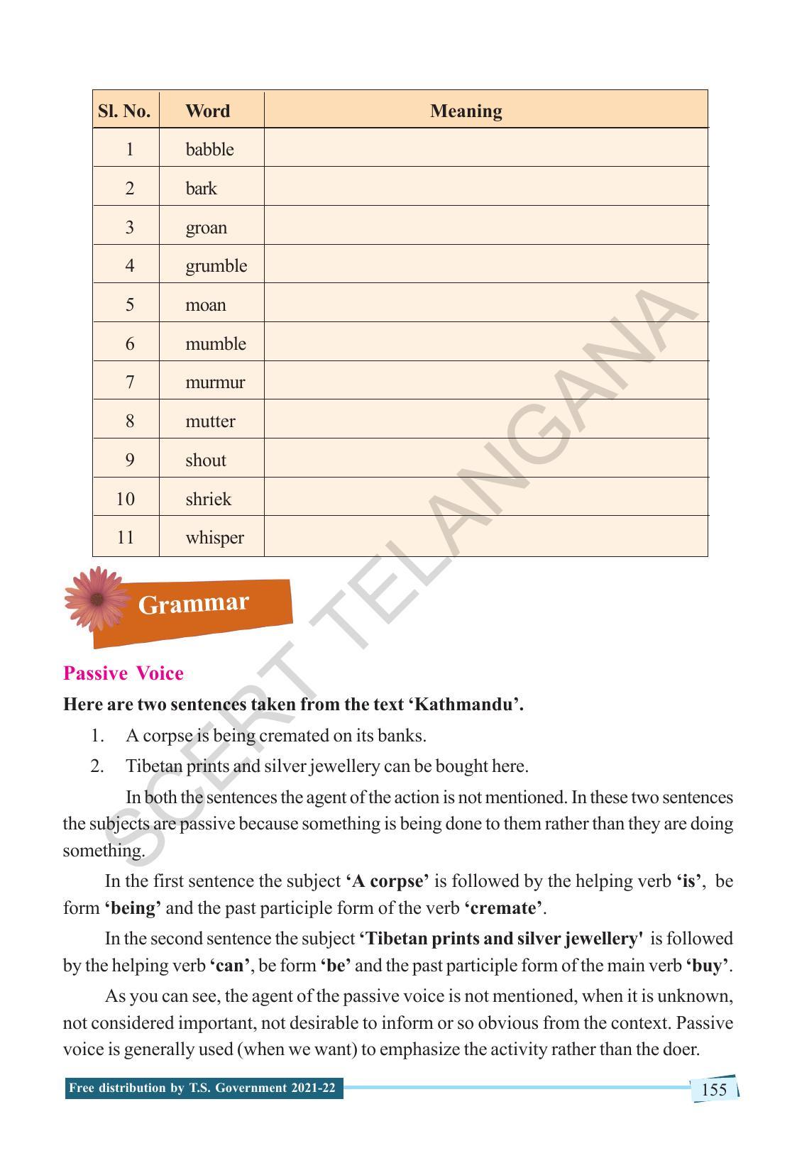 TS SCERT Class 9 English (English Medium) Text Book - Page 165