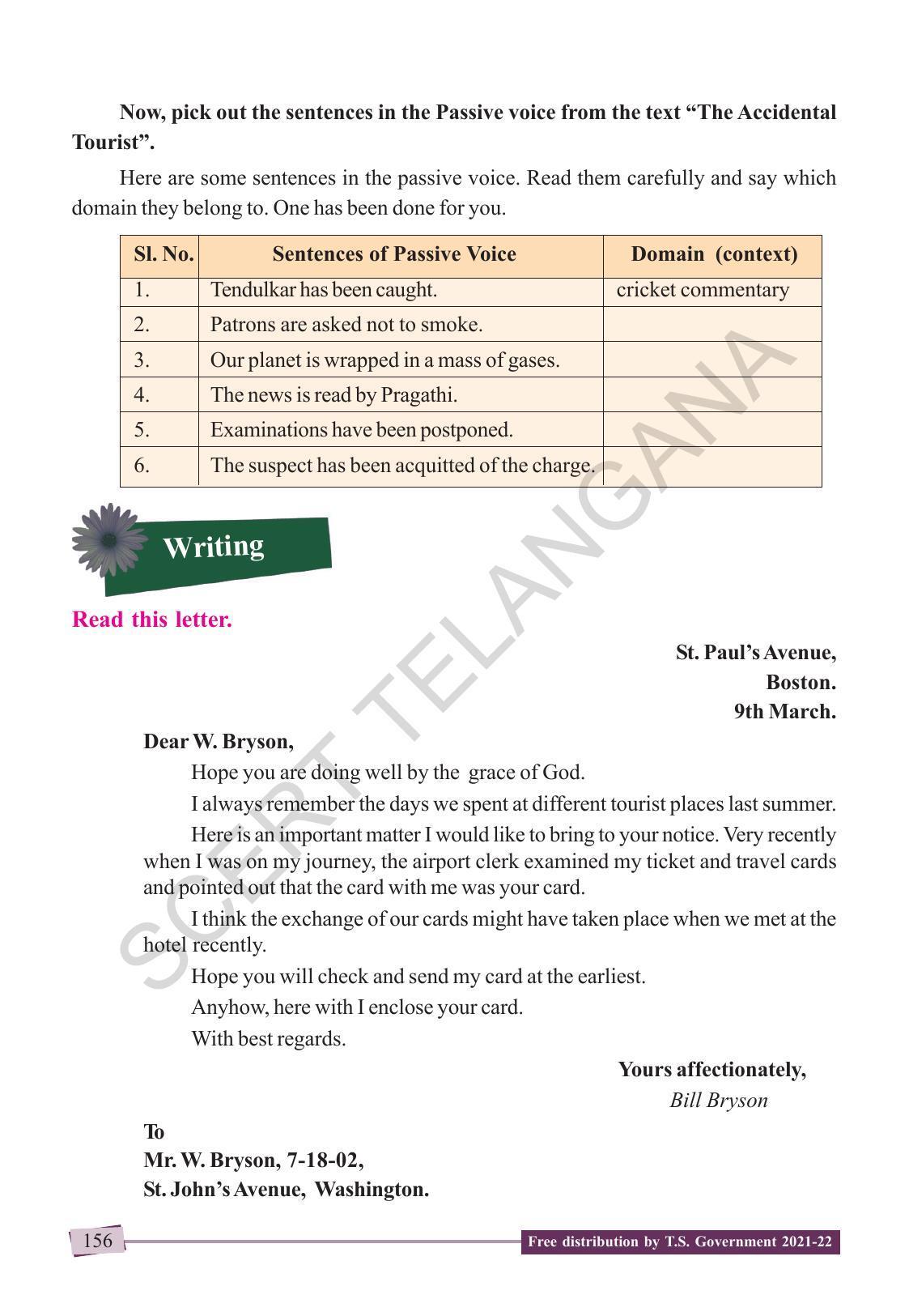 TS SCERT Class 9 English (English Medium) Text Book - Page 166
