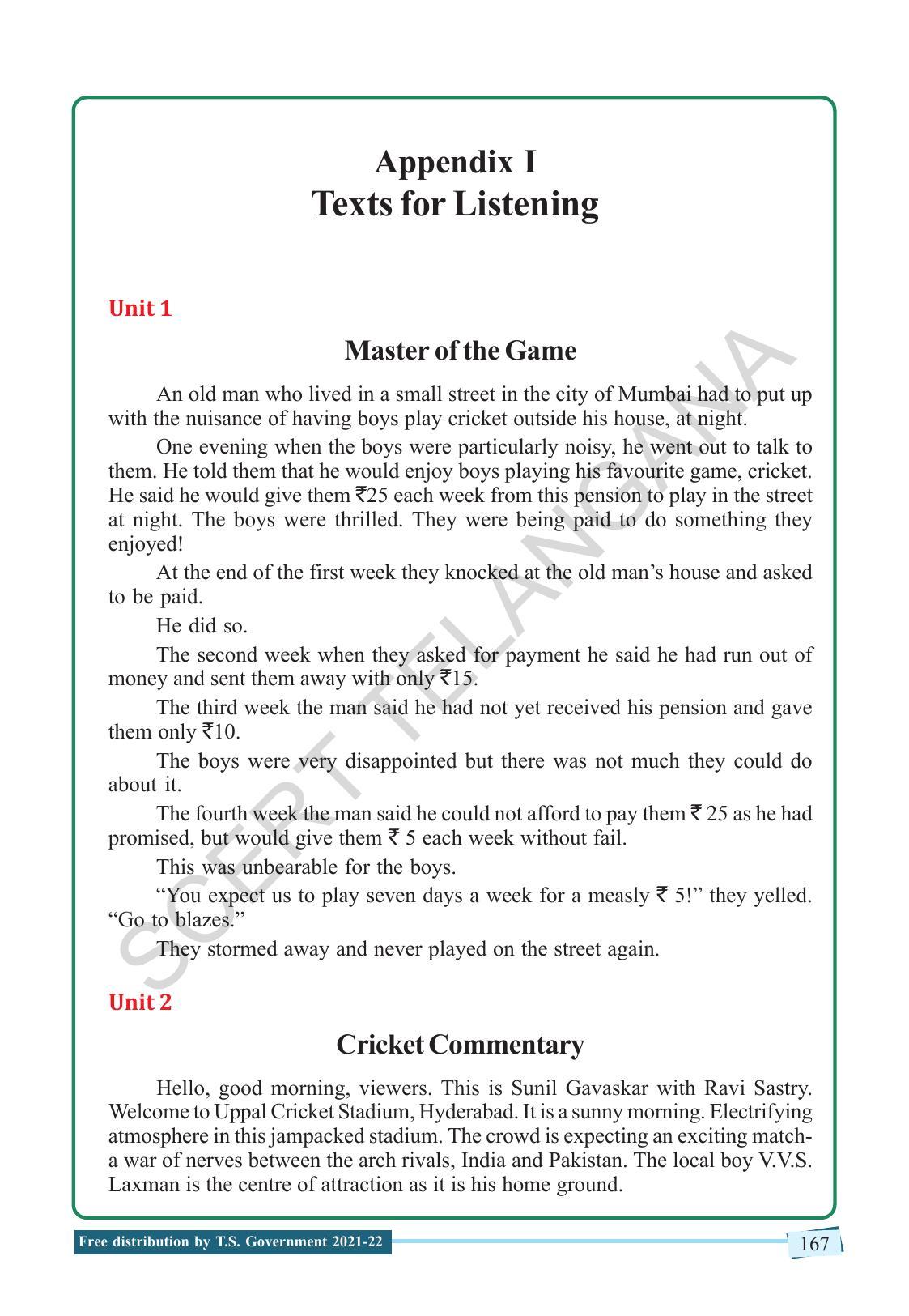 TS SCERT Class 9 English (English Medium) Text Book - Page 177