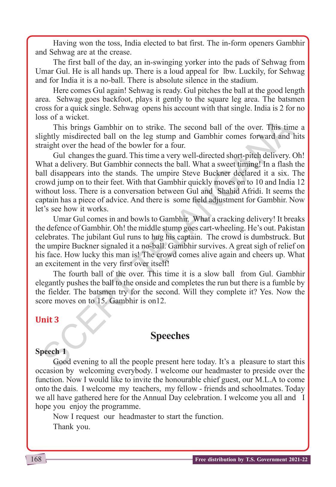 TS SCERT Class 9 English (English Medium) Text Book - Page 178