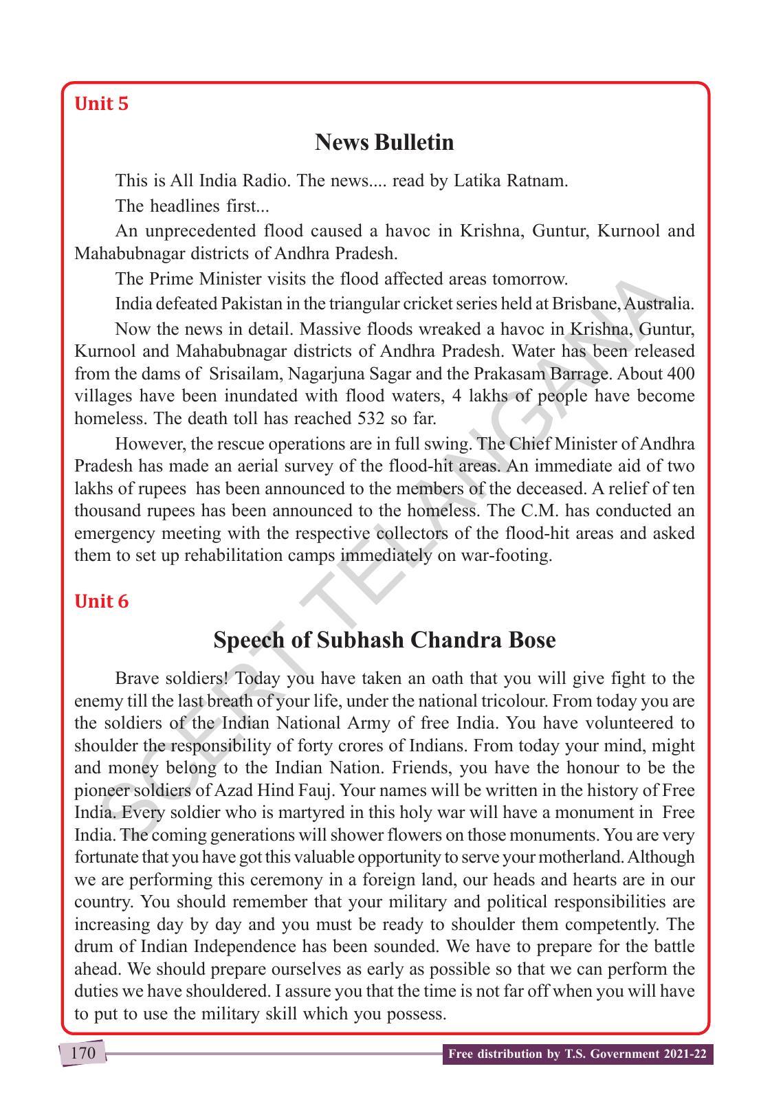 TS SCERT Class 9 English (English Medium) Text Book - Page 180