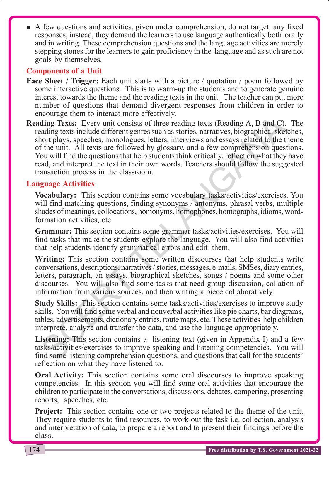 TS SCERT Class 9 English (English Medium) Text Book - Page 184