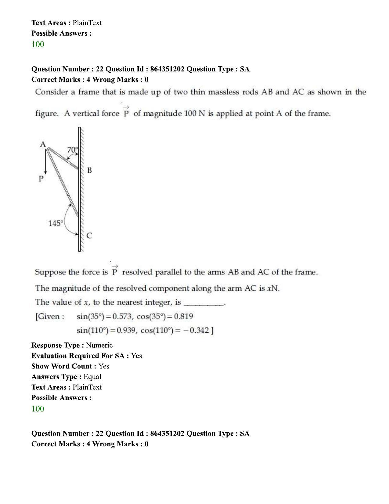 JEE Mains 2021: BTech EK (Shift 1) 16-03-2021 Question Paper - Page 26