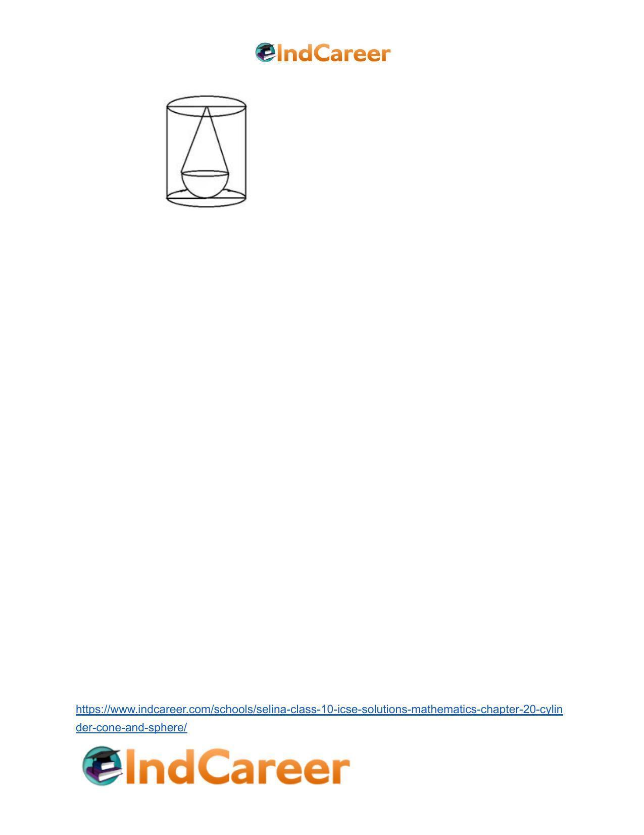 Selina Class 10 ICSE Solutions Mathematics : Chapter 20- Cylinder, Cone and Sphere - Page 112