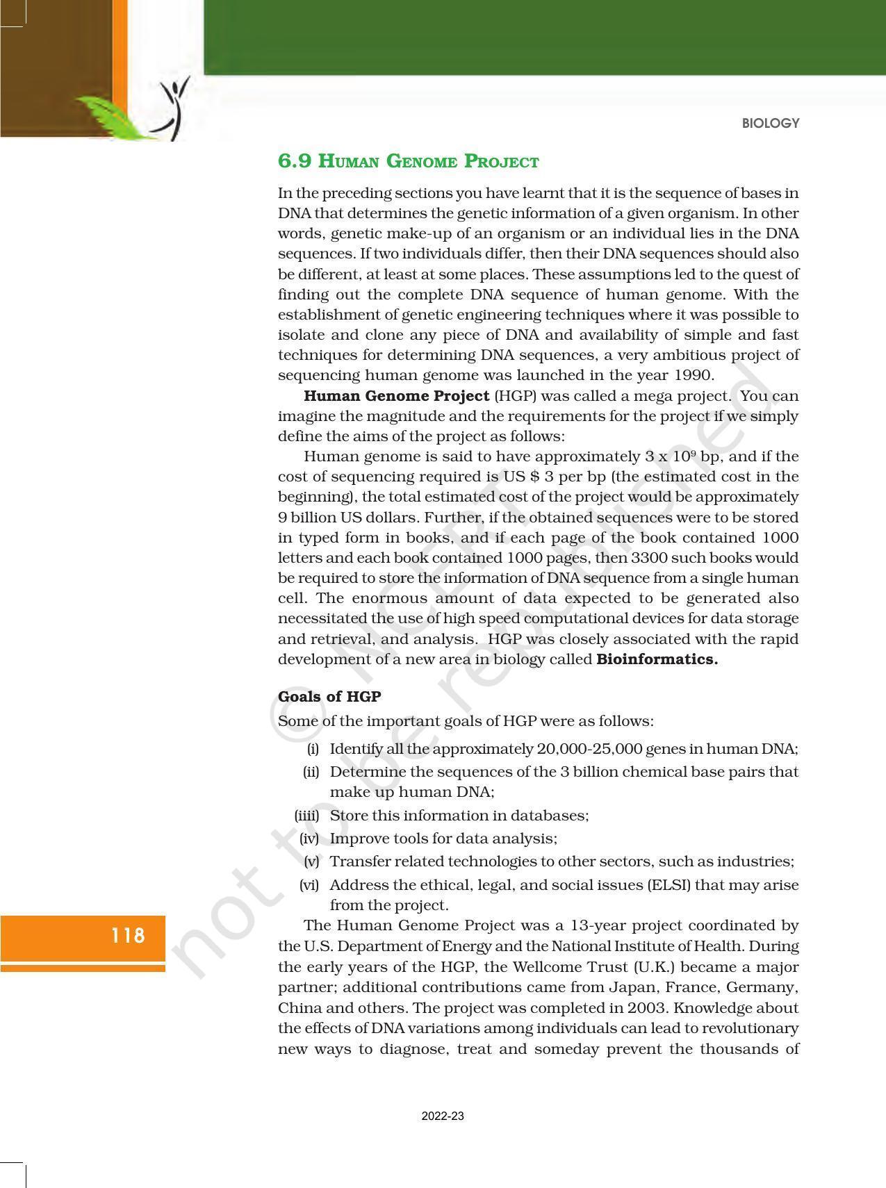 NCERT Book for Class 12 Biology Chapter 6 Molecular Basis of Inheritance - Page 24
