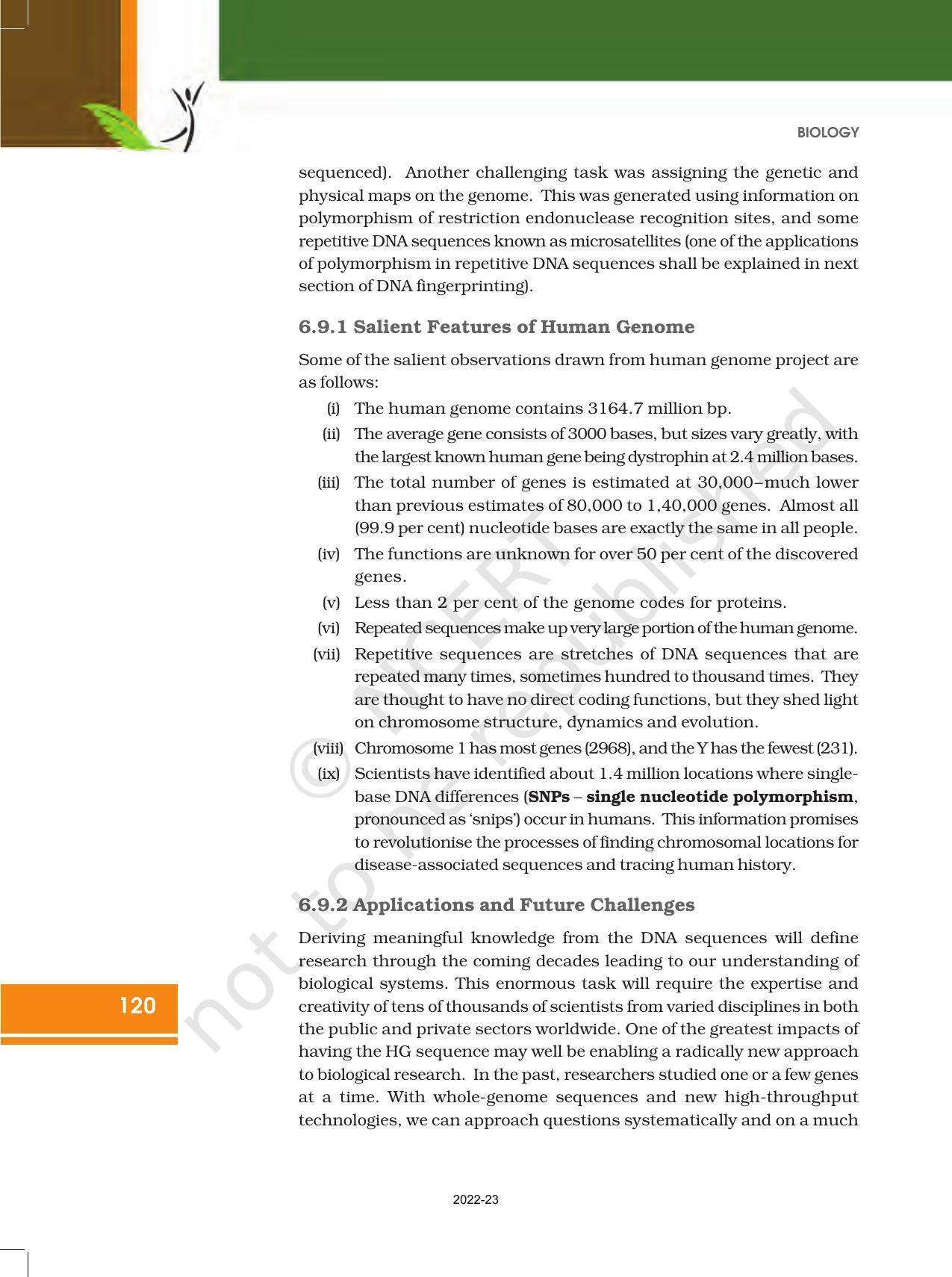 NCERT Book for Class 12 Biology Chapter 6 Molecular Basis of Inheritance - Page 26