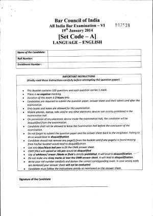 AIBE 6 Question Paper