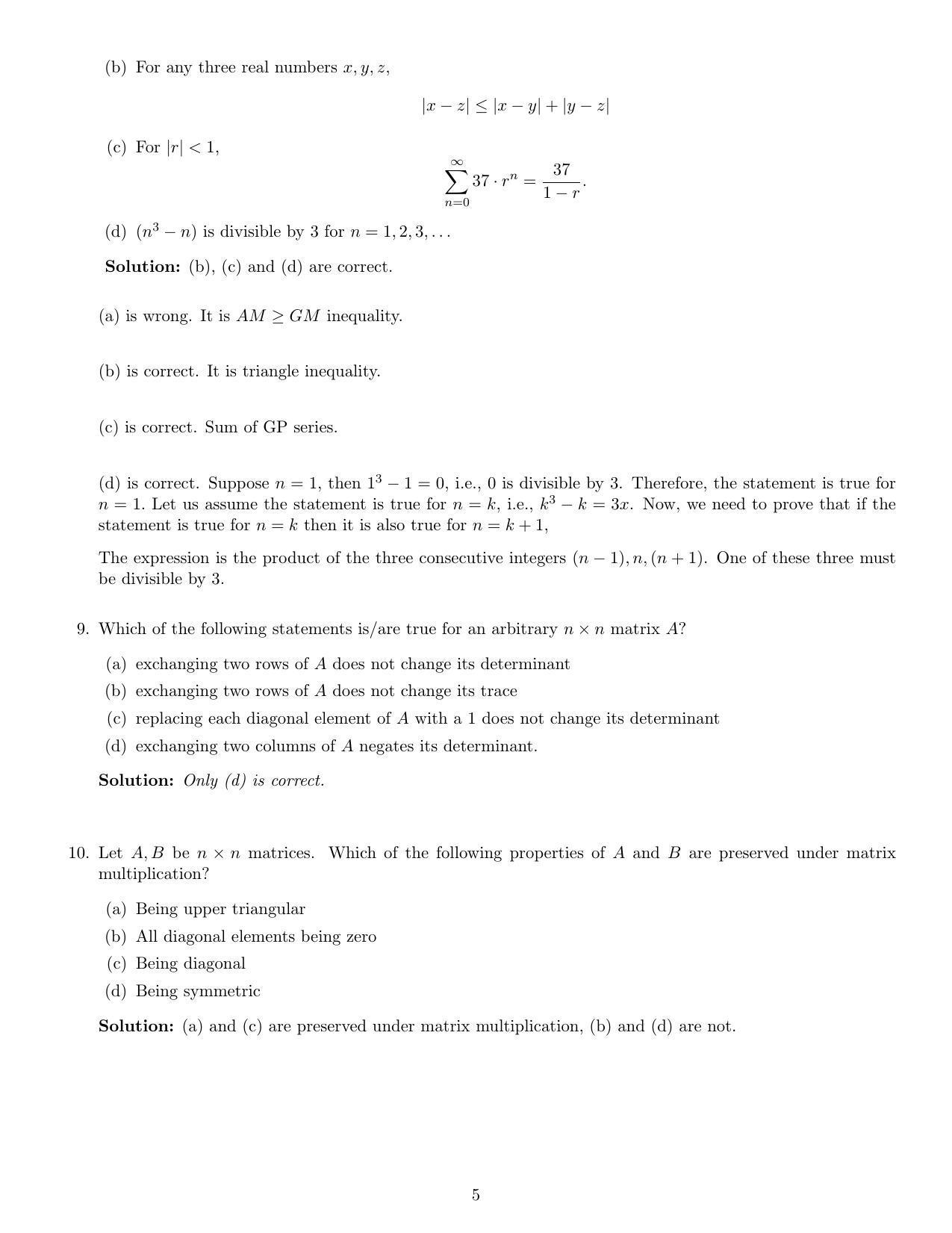 CMI Entrance Exam 2021 Solutions MSc Data Science - Page 5