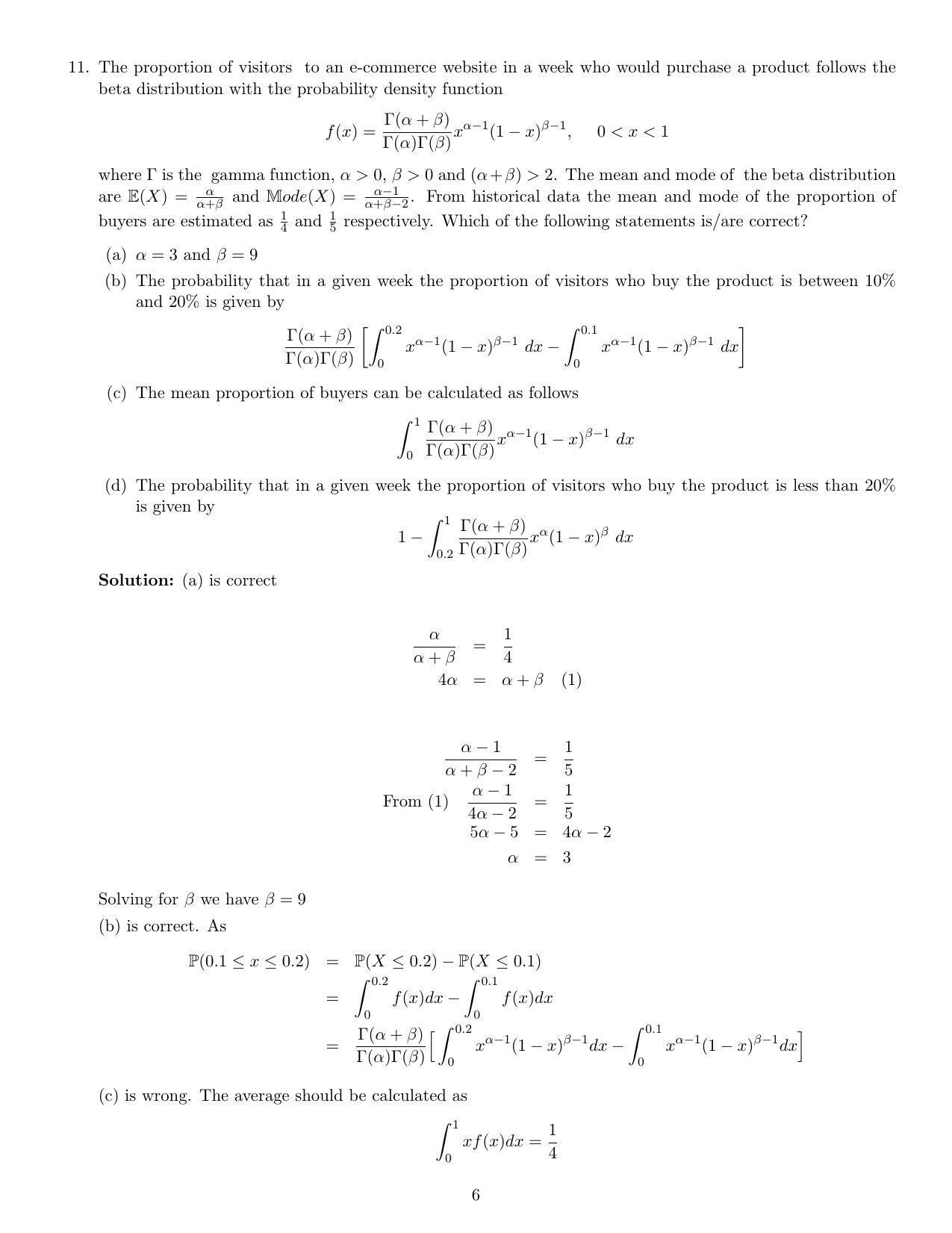 CMI Entrance Exam 2021 Solutions MSc Data Science - Page 6