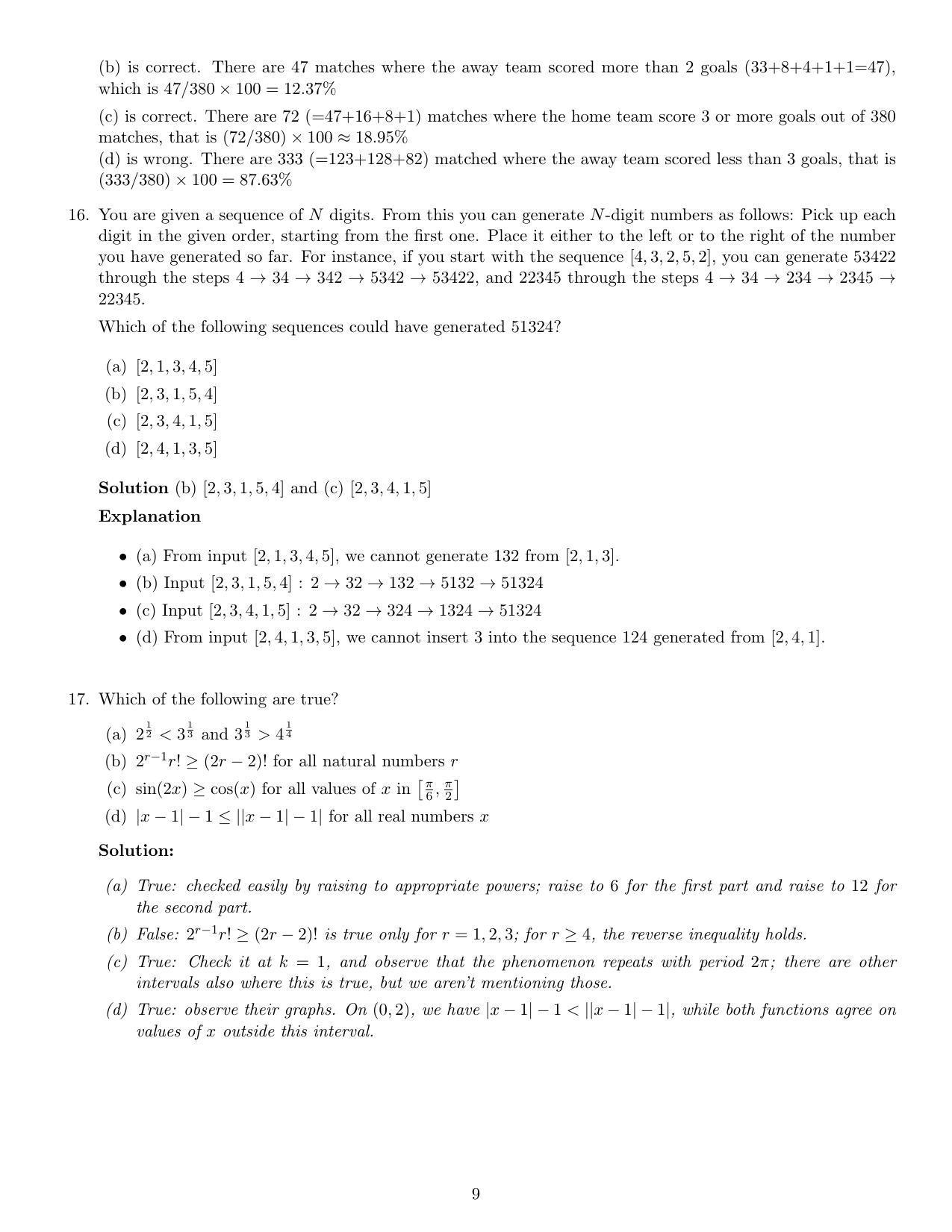 CMI Entrance Exam 2021 Solutions MSc Data Science - Page 9
