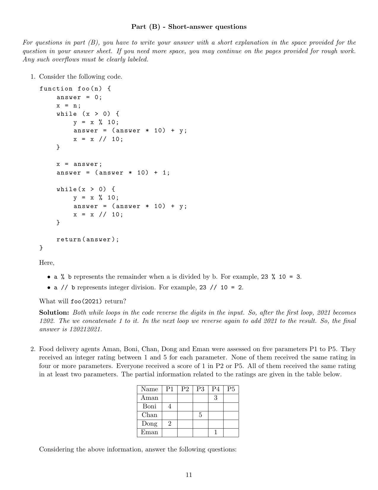 CMI Entrance Exam 2021 Solutions MSc Data Science - Page 11