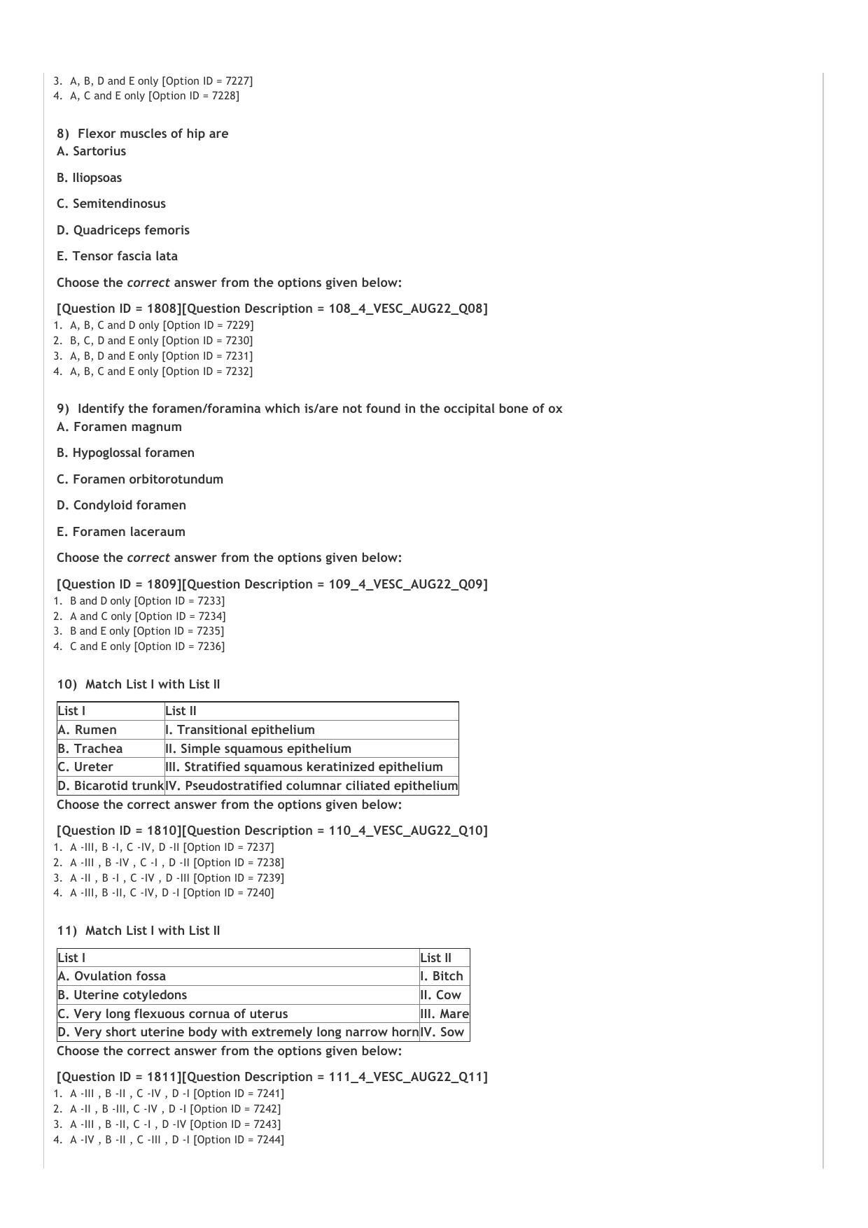 ICAR AIEEA PG 2022 VETERINARY SCIENCE Question Paper - Page 2
