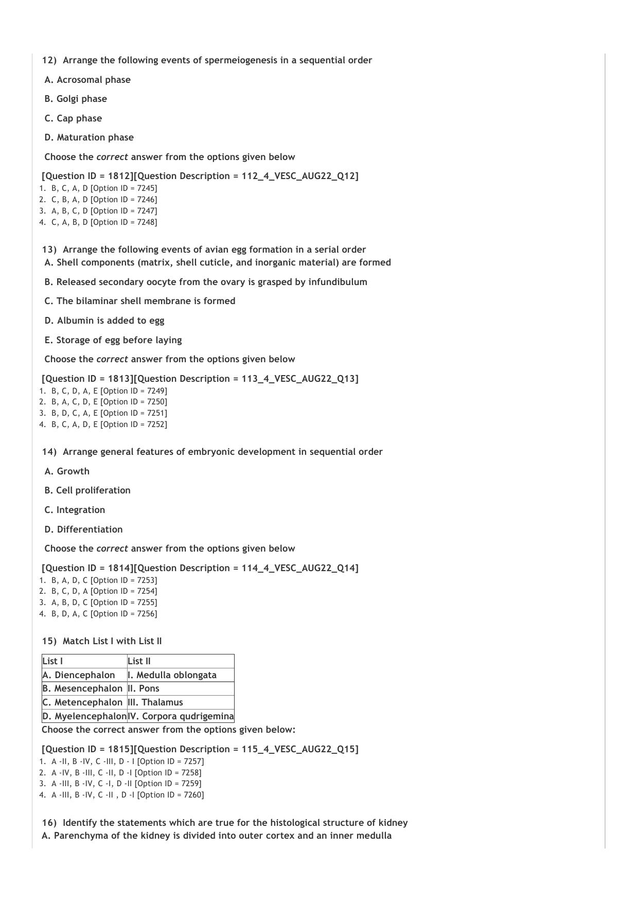 ICAR AIEEA PG 2022 VETERINARY SCIENCE Question Paper - Page 3