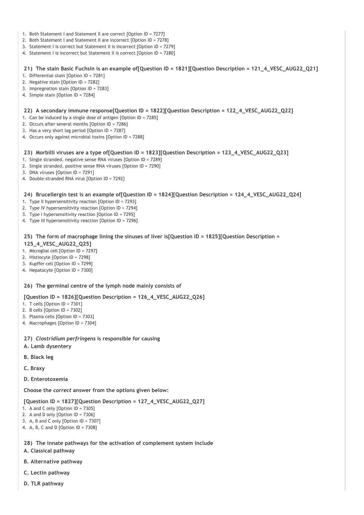 ICAR AIEEA PG 2022 VETERINARY SCIENCE Question Paper - Page 5