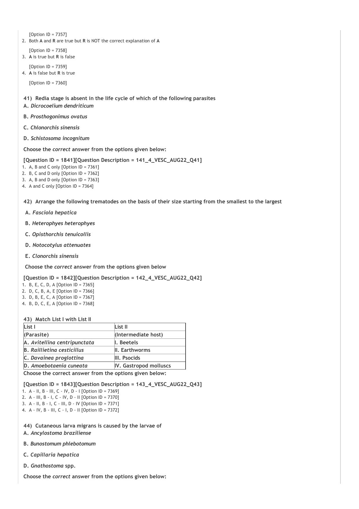ICAR AIEEA PG 2022 VETERINARY SCIENCE Question Paper - Page 9
