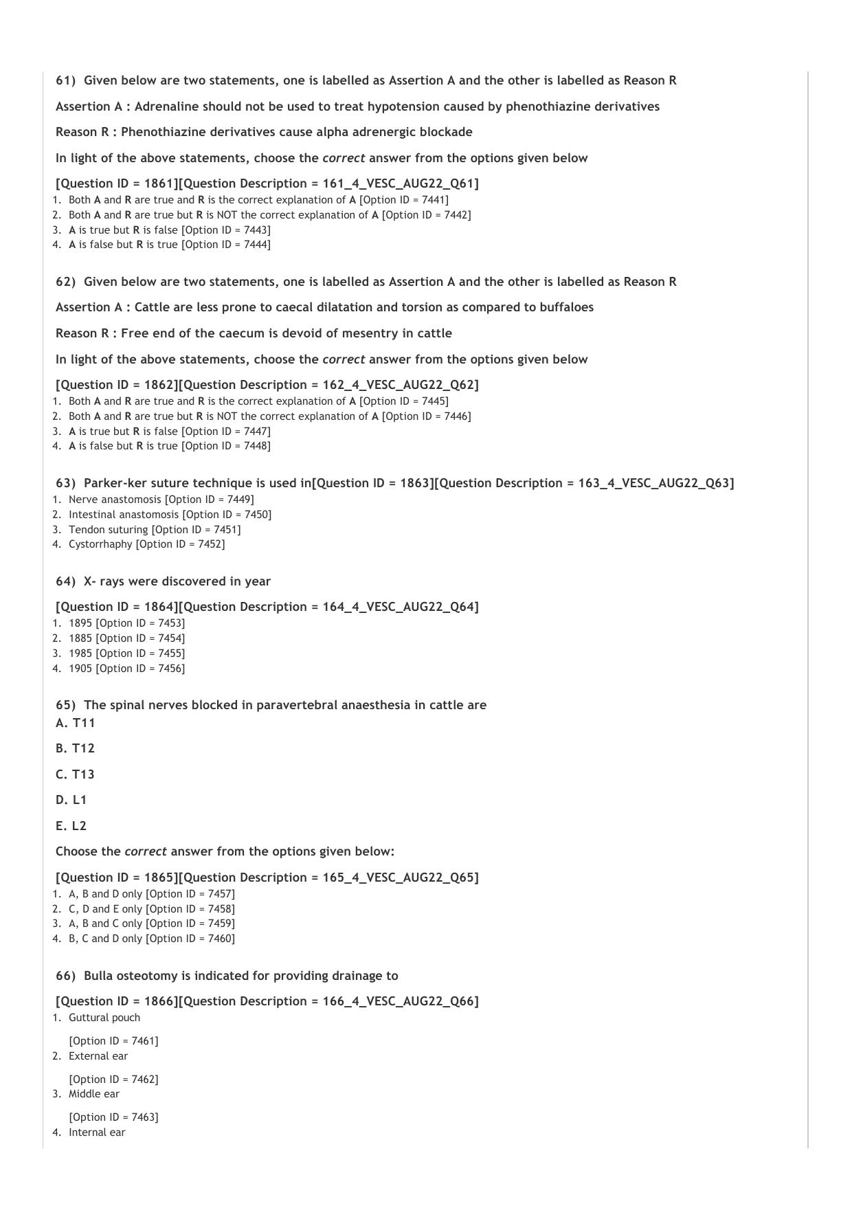 ICAR AIEEA PG 2022 VETERINARY SCIENCE Question Paper - Page 13