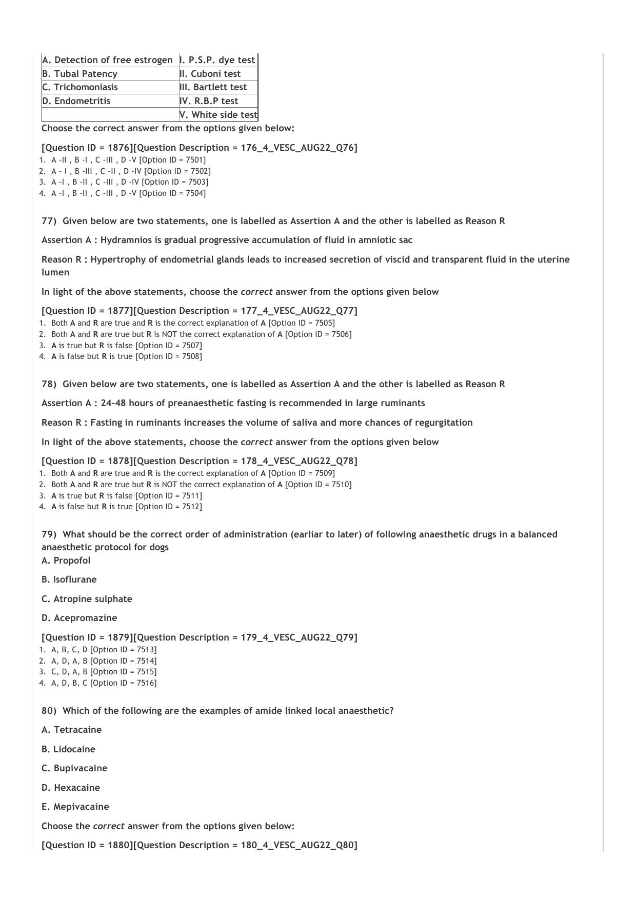 ICAR AIEEA PG 2022 VETERINARY SCIENCE Question Paper - Page 16