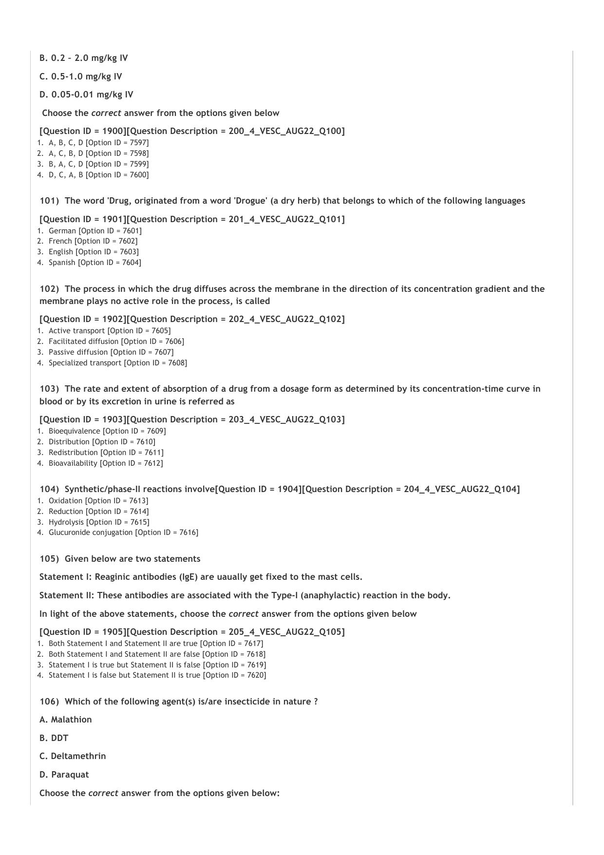ICAR AIEEA PG 2022 VETERINARY SCIENCE Question Paper - Page 21