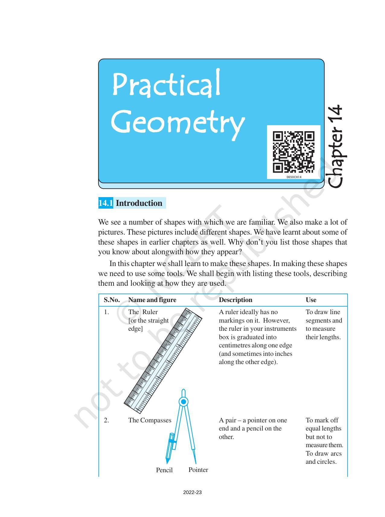 NCERT Book for Class 6 Maths: Chapter 14-Practical Geometry - Page 1