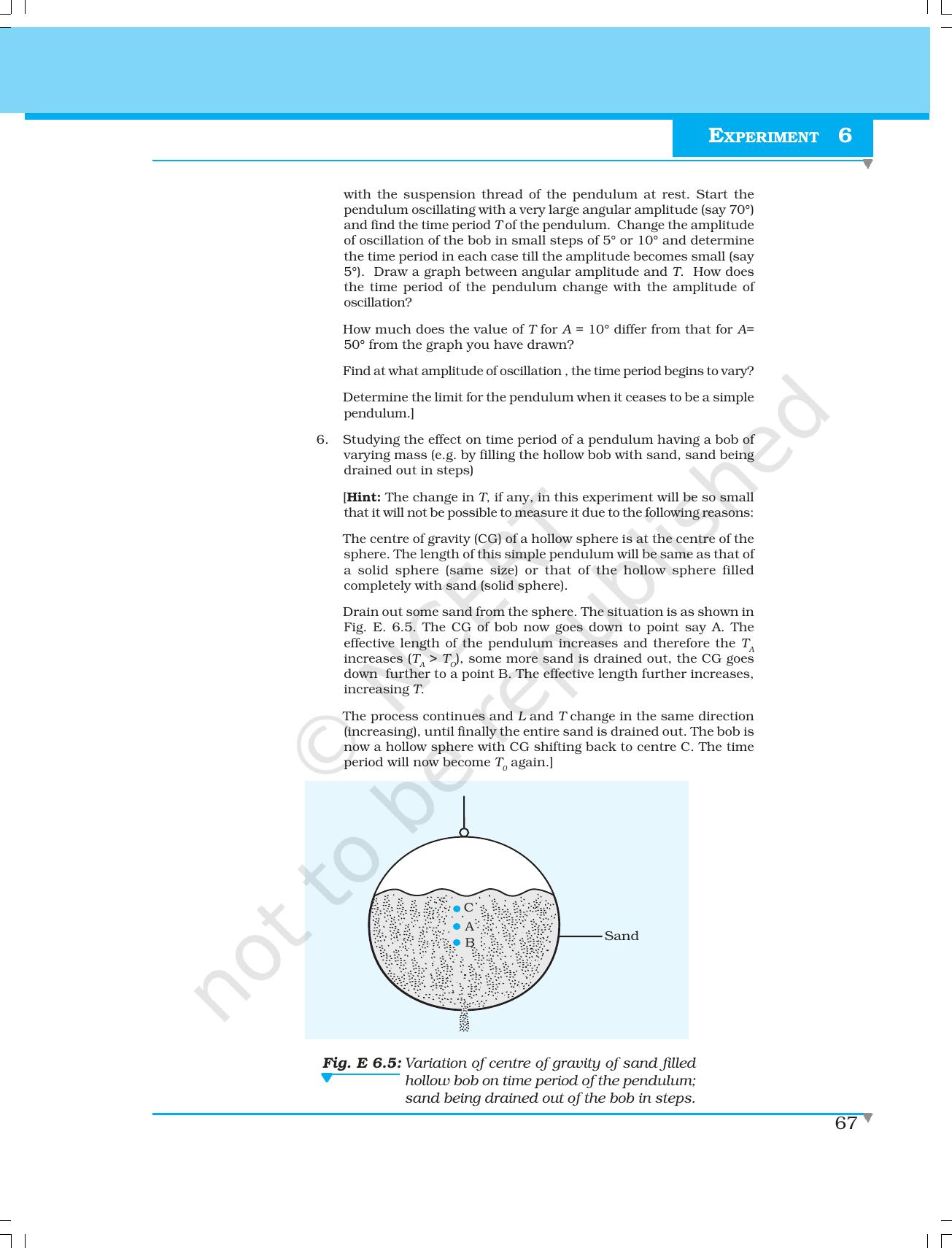 NCERT Laboratory Manuals for Class XI Physics - Experiments (6 & 7) - Page 8