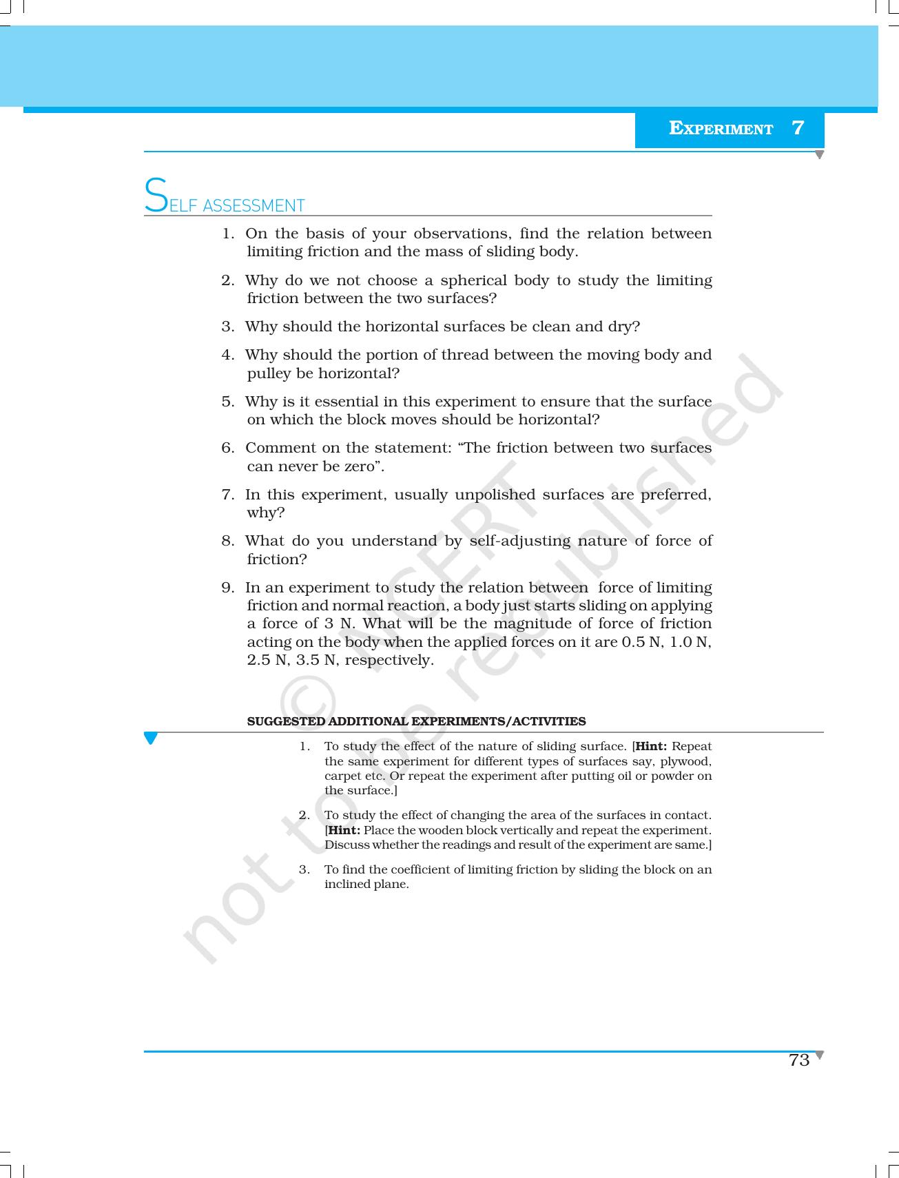 NCERT Laboratory Manuals for Class XI Physics - Experiments (6 & 7) - Page 14