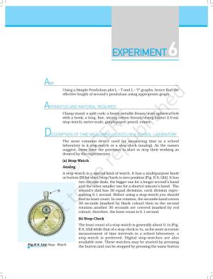 NCERT Laboratory Manuals for Class XI Physics - Experiments (6 & 7)