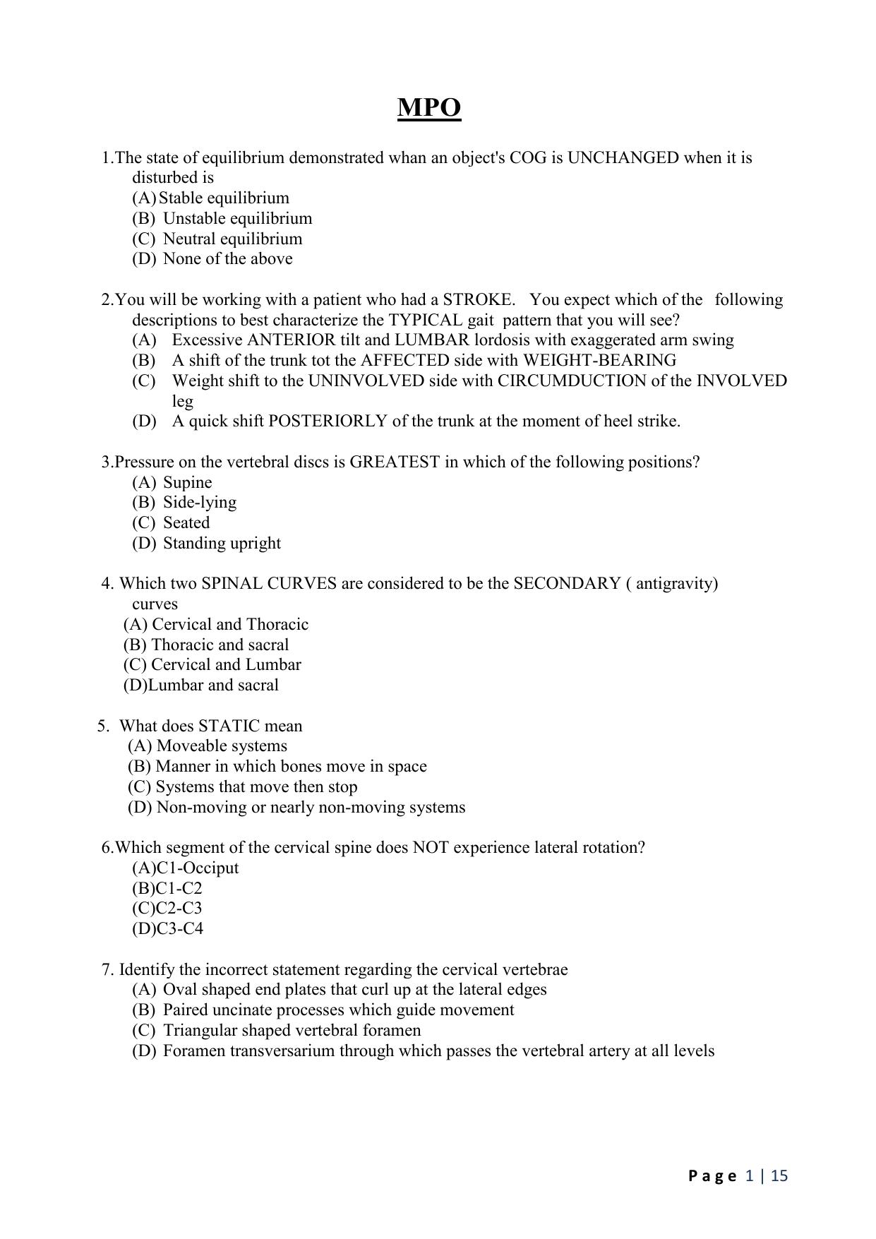 WB JEMAS (PG) MPO 2024 Question Paper - Page 3