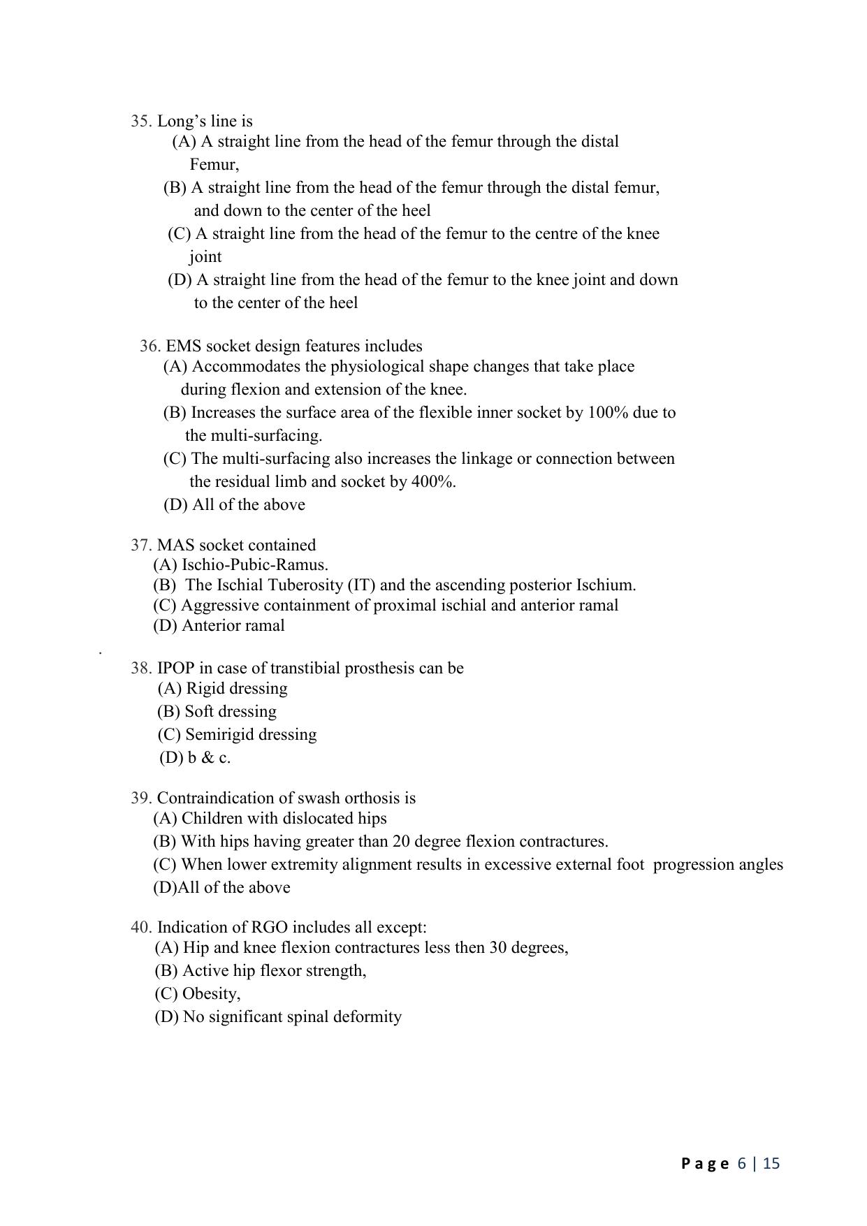 WB JEMAS (PG) MPO 2024 Question Paper - Page 8