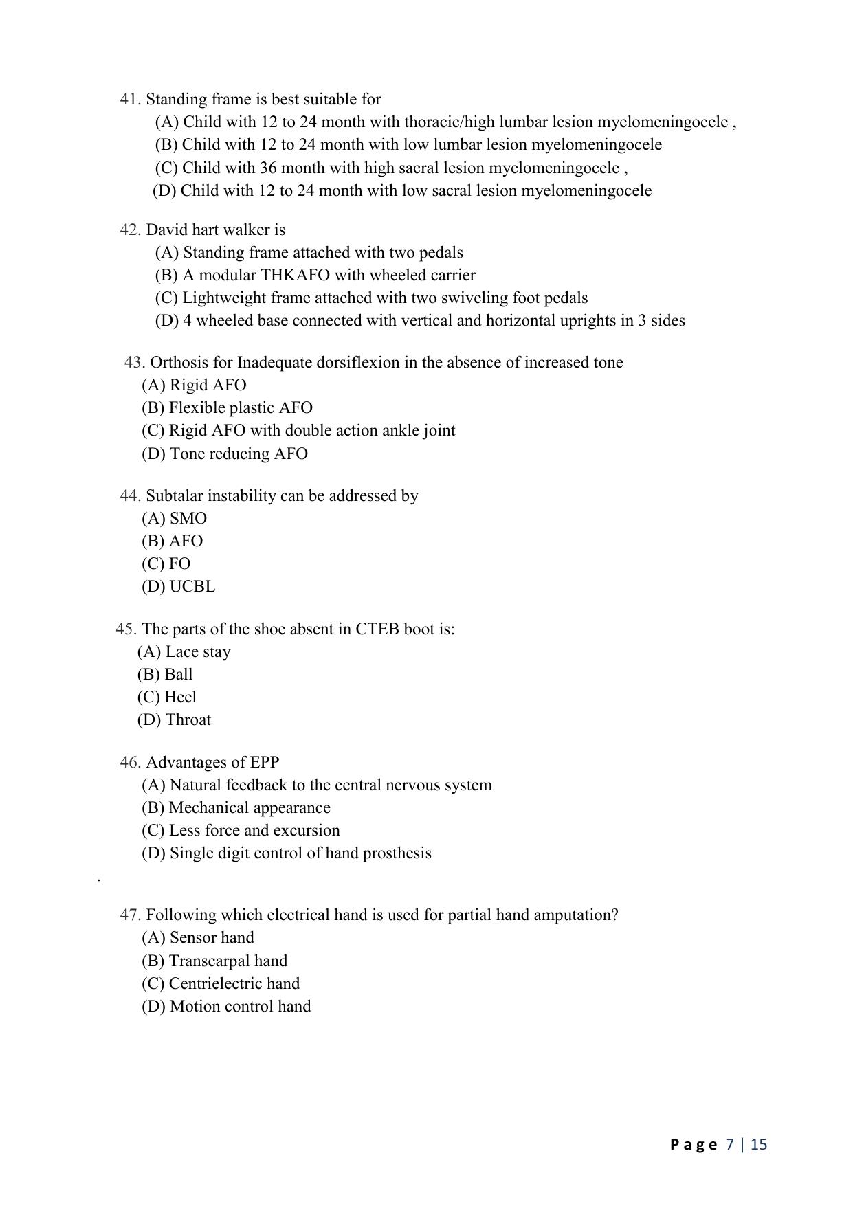 WB JEMAS (PG) MPO 2024 Question Paper - Page 9
