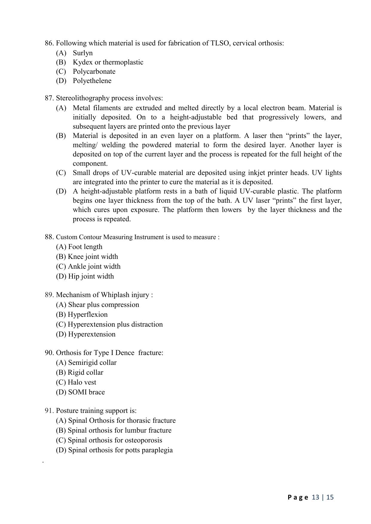 WB JEMAS (PG) MPO 2024 Question Paper - Page 15
